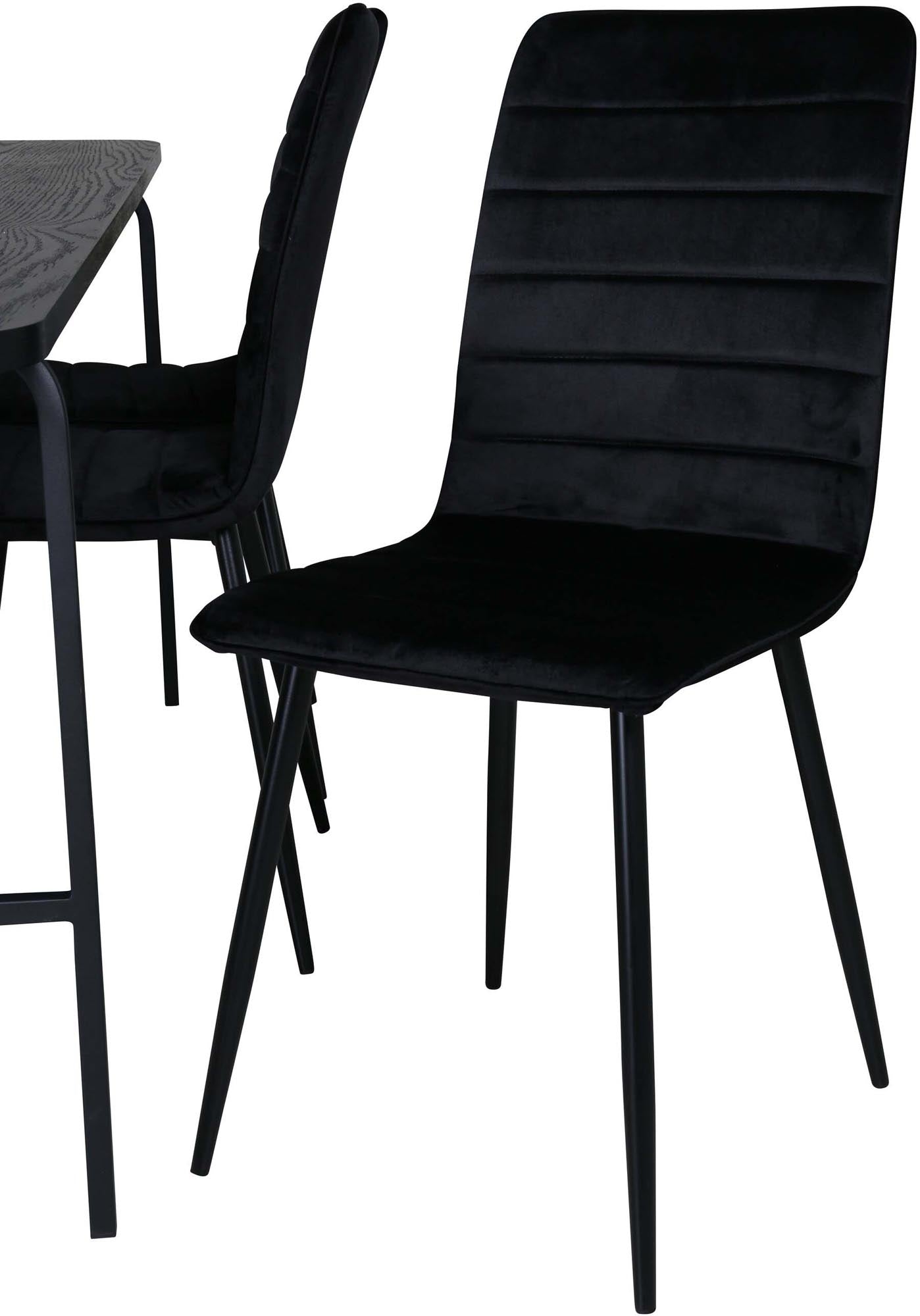 Uno Esszimmerset + Windu 200cm/6St. in Schwarz präsentiert im Onlineshop von KAQTU Design AG. Esszimmerset ist von Venture Home