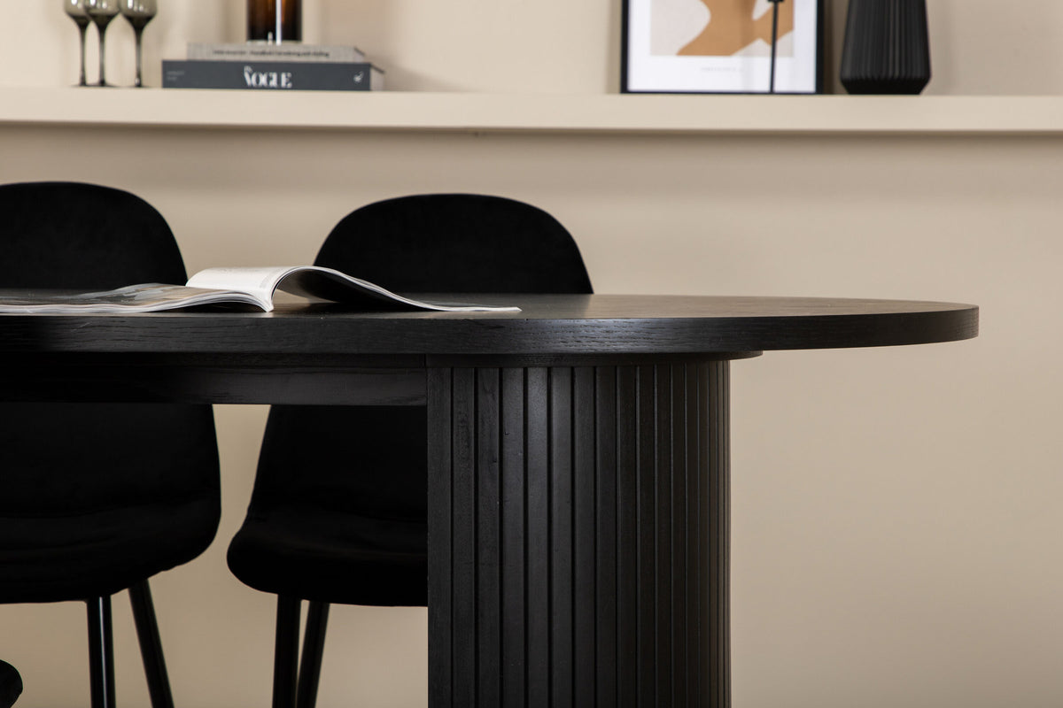 Bianca Esszimmerset + Polar 200cm/6St. in Schwarz präsentiert im Onlineshop von KAQTU Design AG. Esszimmerset ist von Venture Home