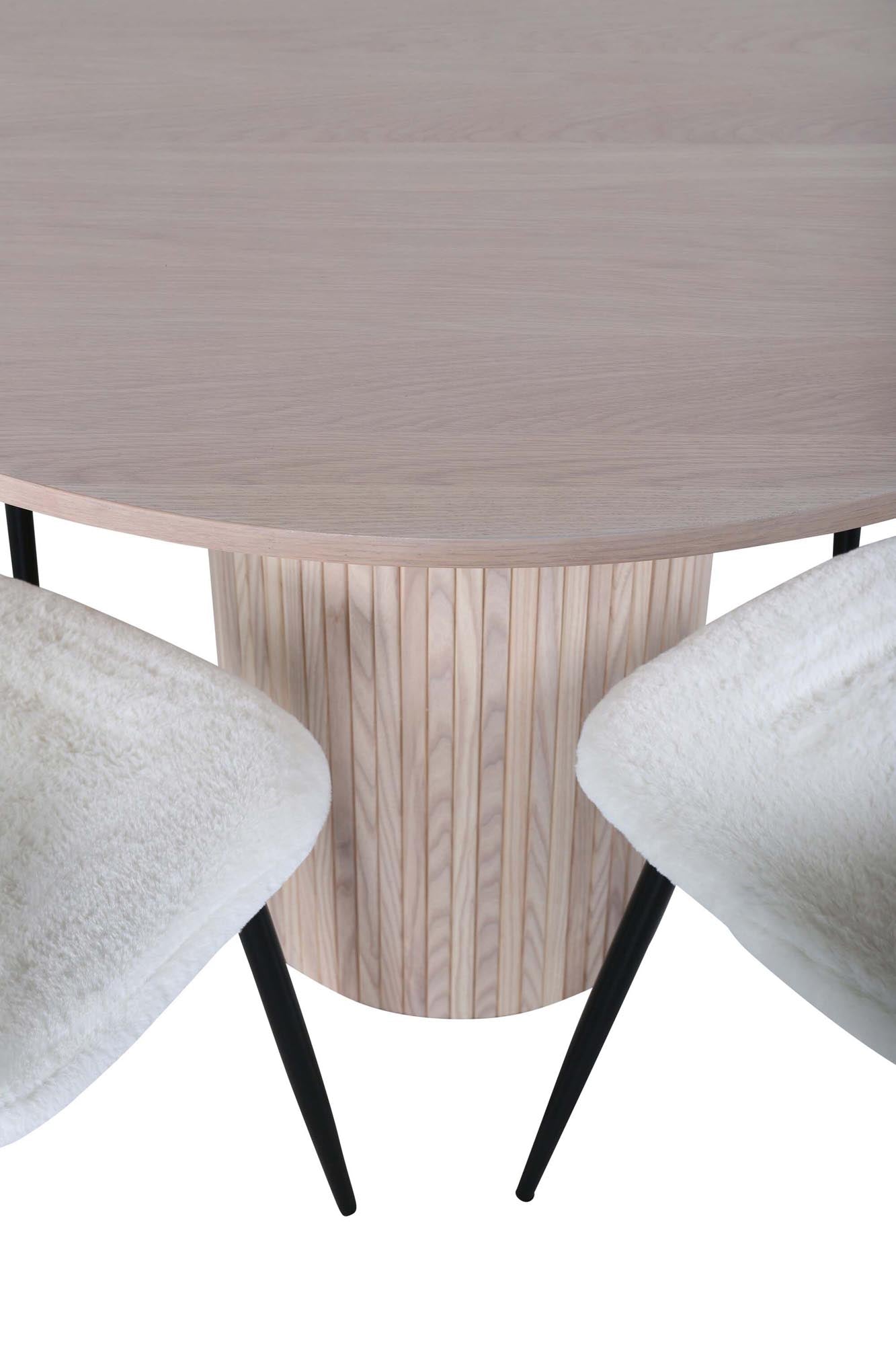 Bianca Esszimmerset + Polar ⌀110cm/4St. in Weiss / Weiss präsentiert im Onlineshop von KAQTU Design AG. Esszimmerset ist von Venture Home