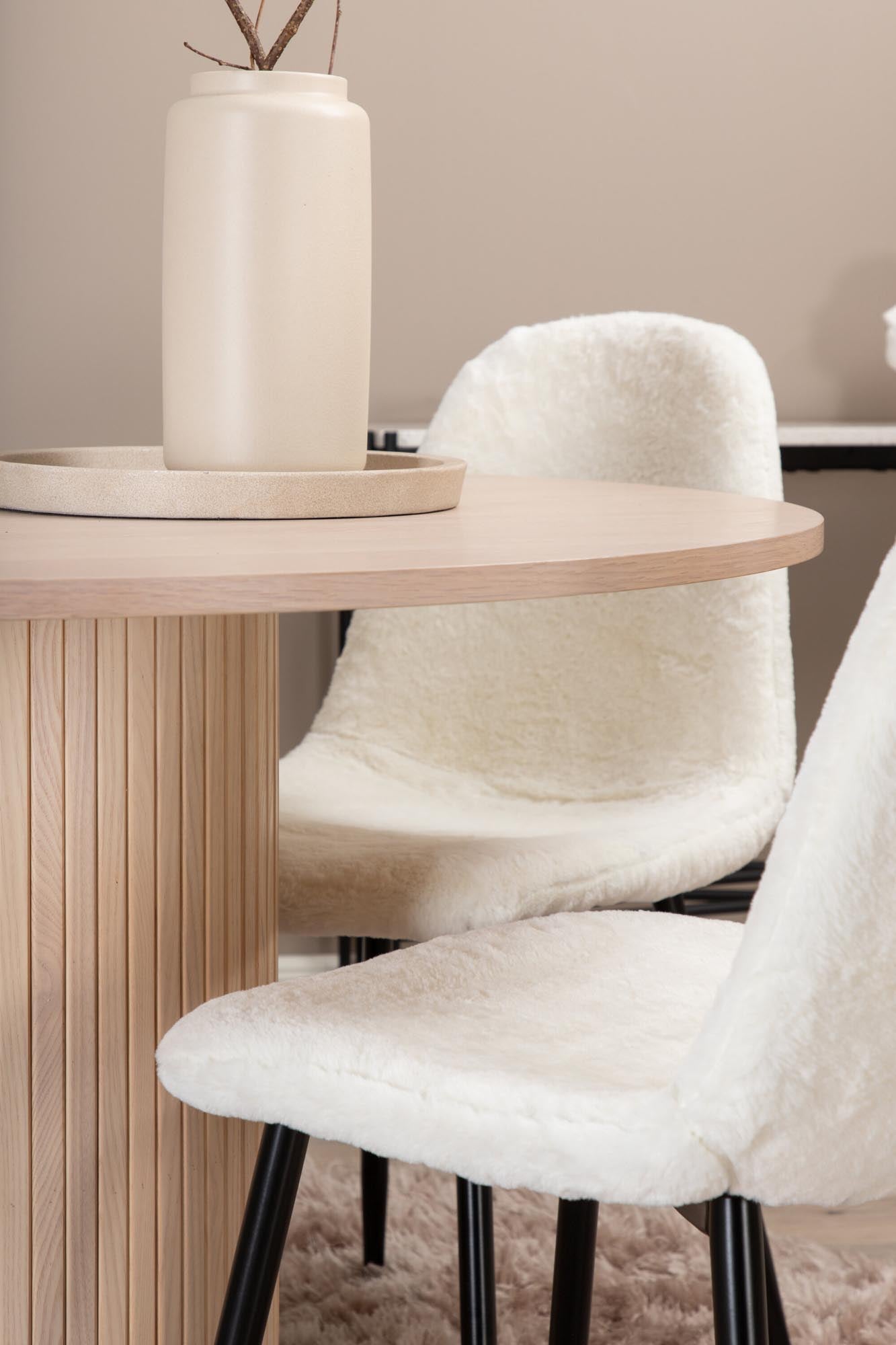Bianca Esszimmerset + Polar ⌀110cm/4St. in Weiss / Weiss präsentiert im Onlineshop von KAQTU Design AG. Esszimmerset ist von Venture Home