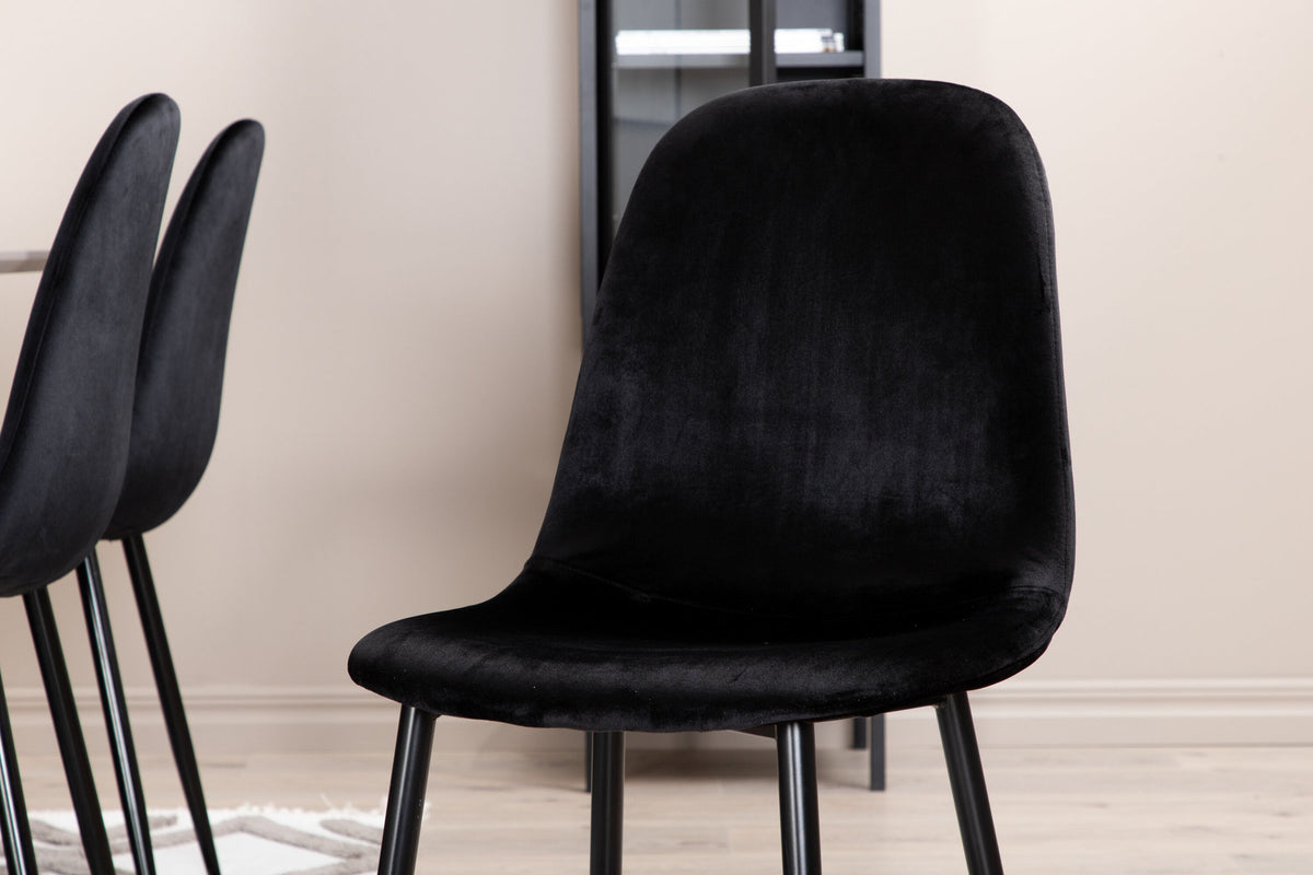 Piazza Esszimmerset + Polar 180cm/6St. in Weiss / Schwarz präsentiert im Onlineshop von KAQTU Design AG. Esszimmerset ist von Venture Home