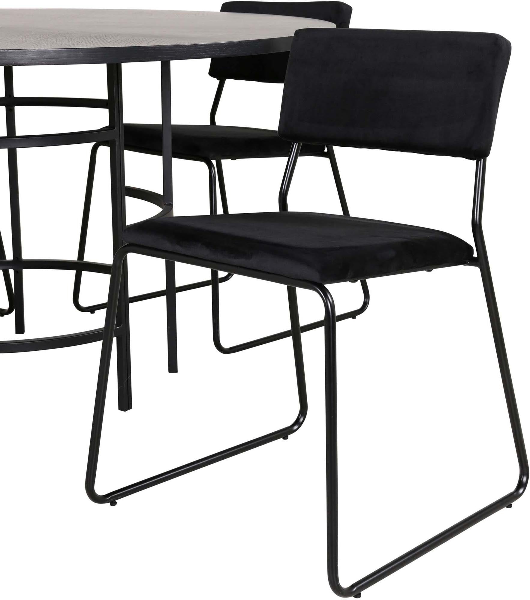 Esszimmerset Copenhagen + Kenth ⌀140cm/4St. in Schwarz präsentiert im Onlineshop von KAQTU Design AG. Esszimmerset ist von Venture Home