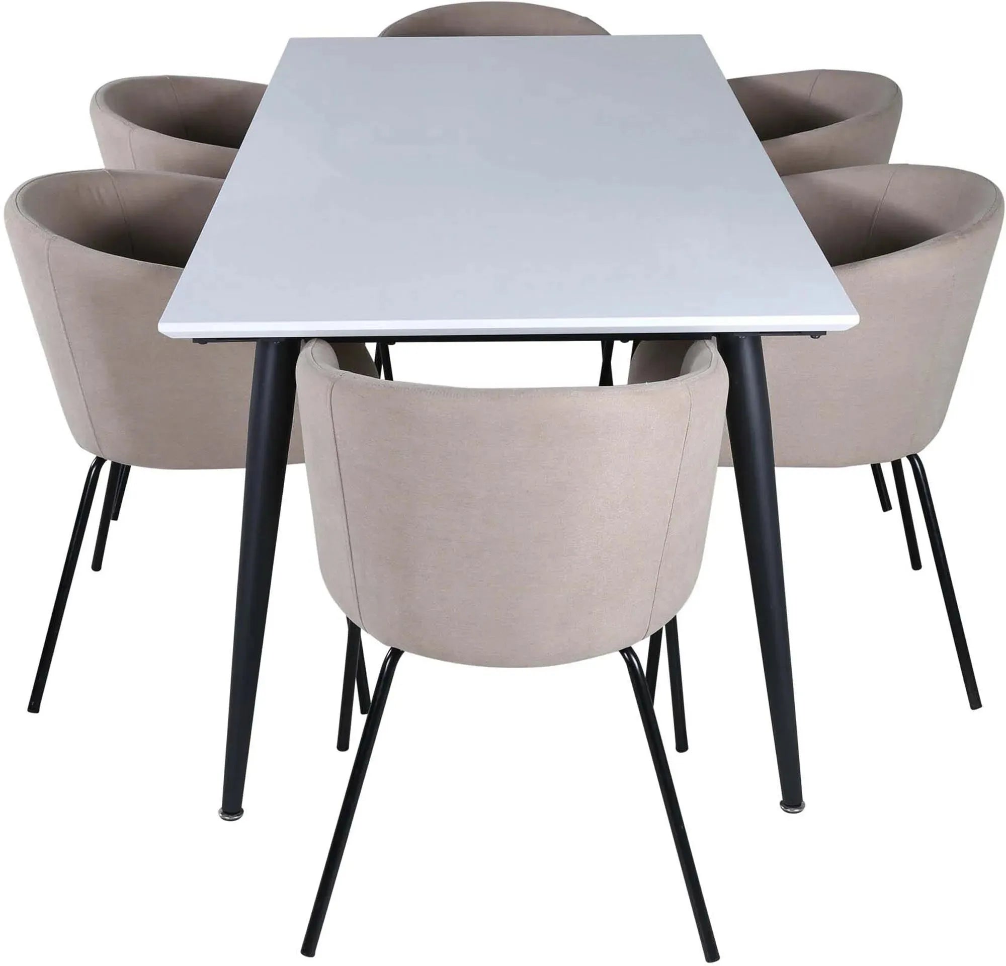 Stilvolles Jimmy Esszimmerset 195cm mit 6 Stühlen von Venture Home.