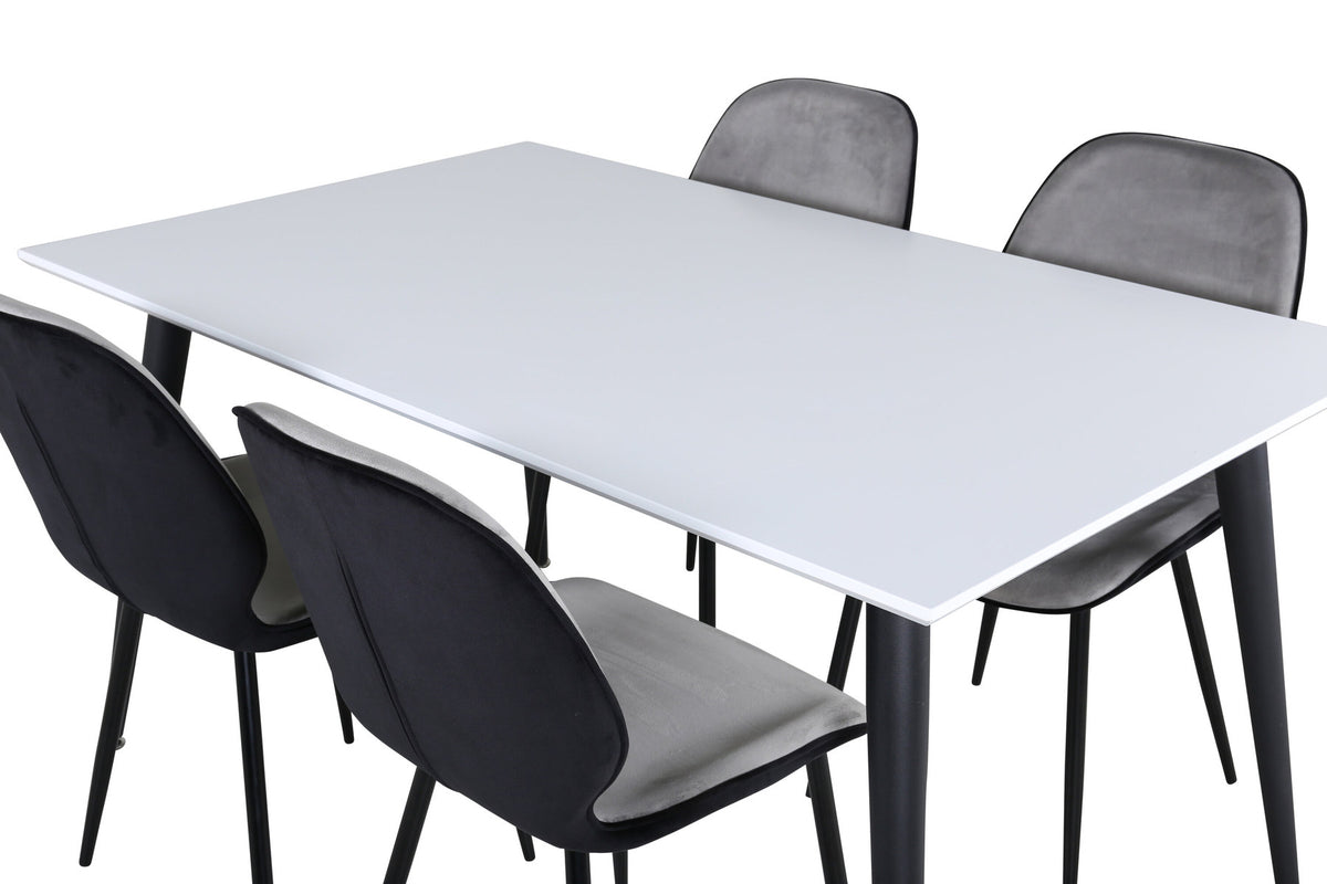 Jimmy Esszimmerset + Emma 150cm/4St. in Schwarzgrau präsentiert im Onlineshop von KAQTU Design AG. Esszimmerset ist von Venture Home