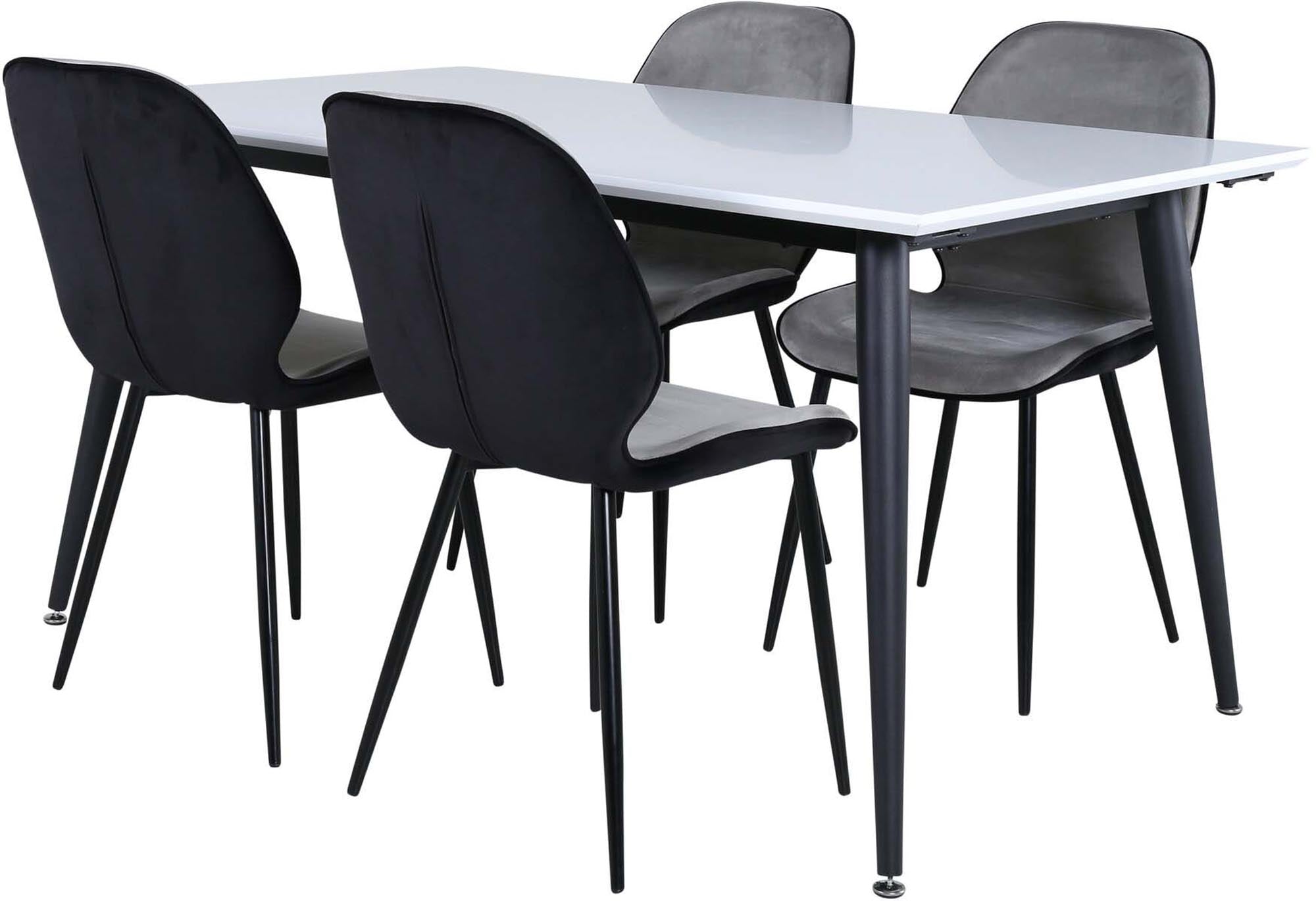 Jimmy Esszimmerset + Emma 150cm/4St. in Schwarzgrau präsentiert im Onlineshop von KAQTU Design AG. Esszimmerset ist von Venture Home