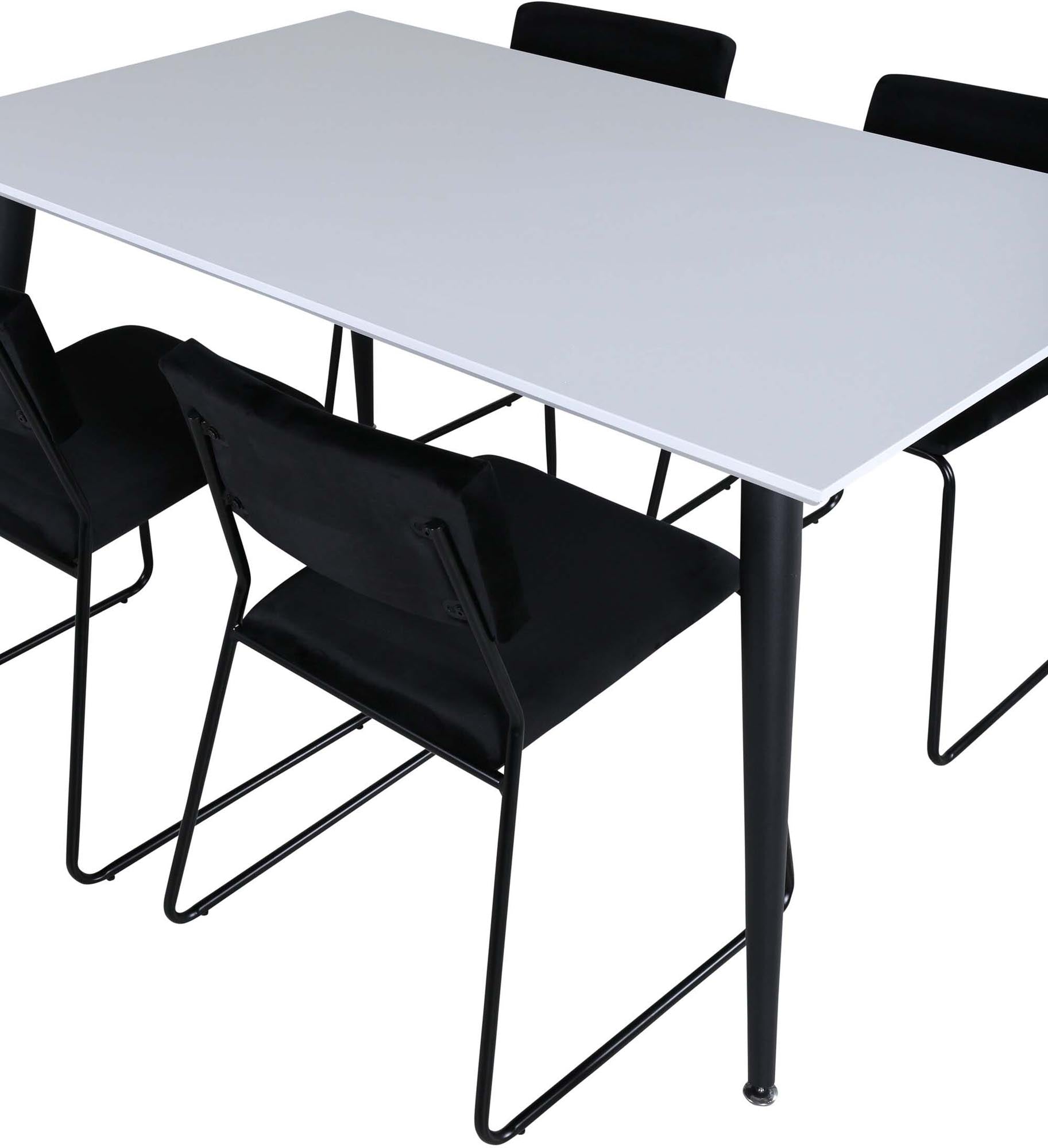 Jimmy Esszimmerset + Kenth 150cm/4St. in Schwarz präsentiert im Onlineshop von KAQTU Design AG. Esszimmerset ist von Venture Home