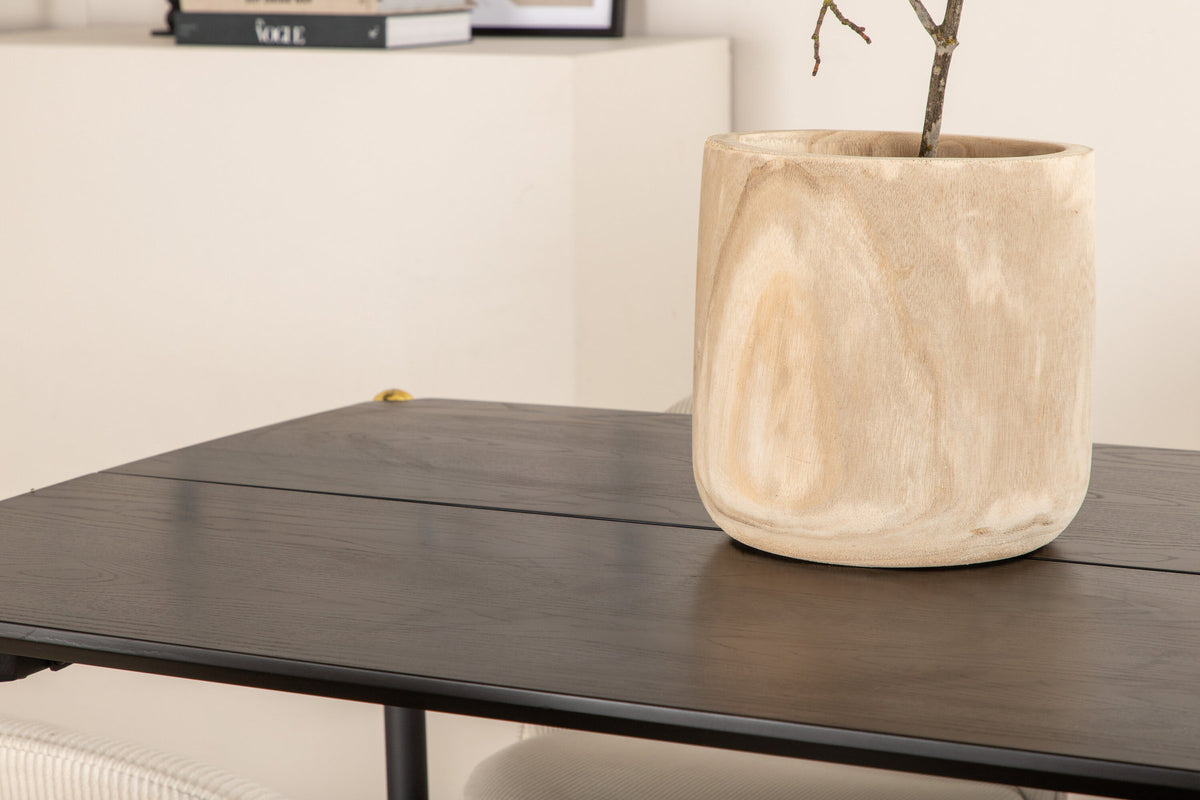 Pelle Esszimmerset + Velvet 190cm/6St. in Schwarz-Weiss präsentiert im Onlineshop von KAQTU Design AG. Esszimmerset ist von Venture Home