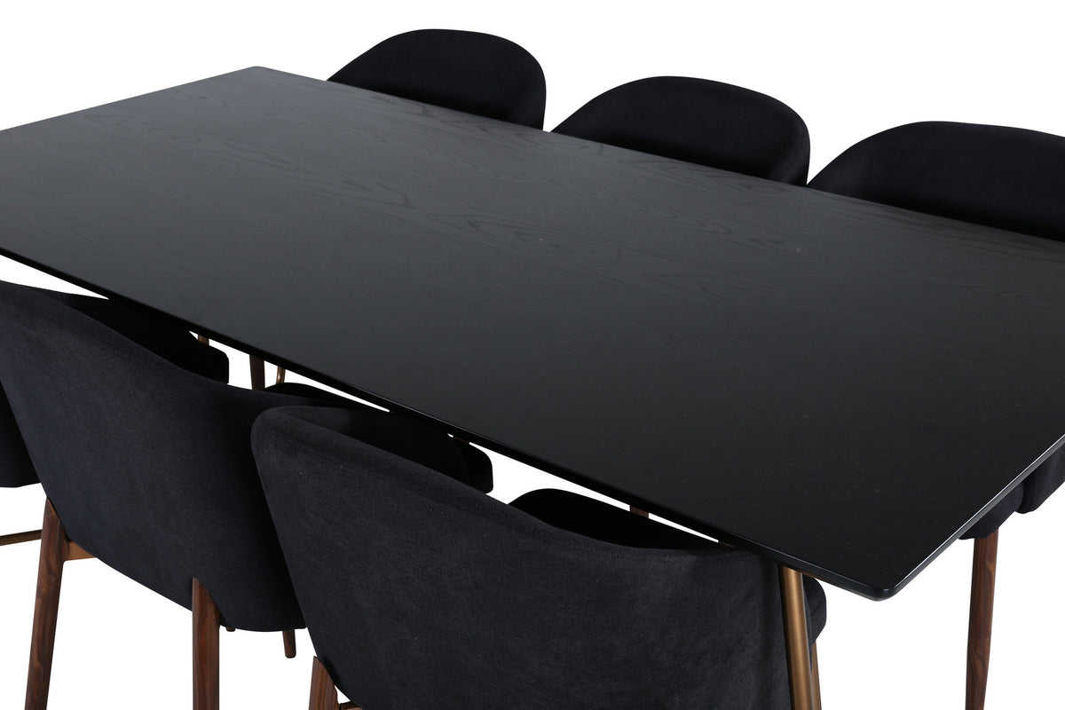 Petra Esszimmerset + Arch 190cm/6St. in Schwarz präsentiert im Onlineshop von KAQTU Design AG. Esszimmerset ist von Venture Home