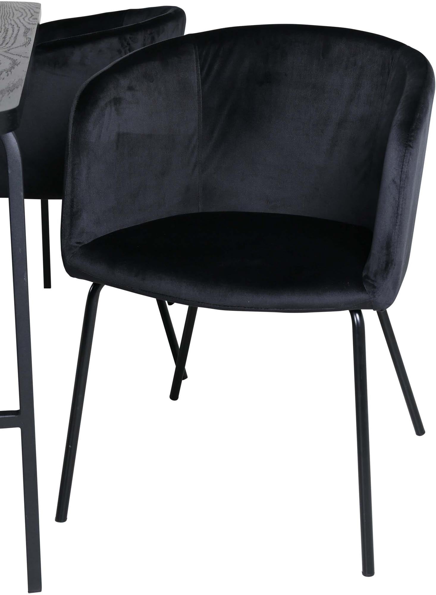 Stilvolles Uno Esszimmerset mit 6 Berit Stühlen, 200cm, von Venture Home.