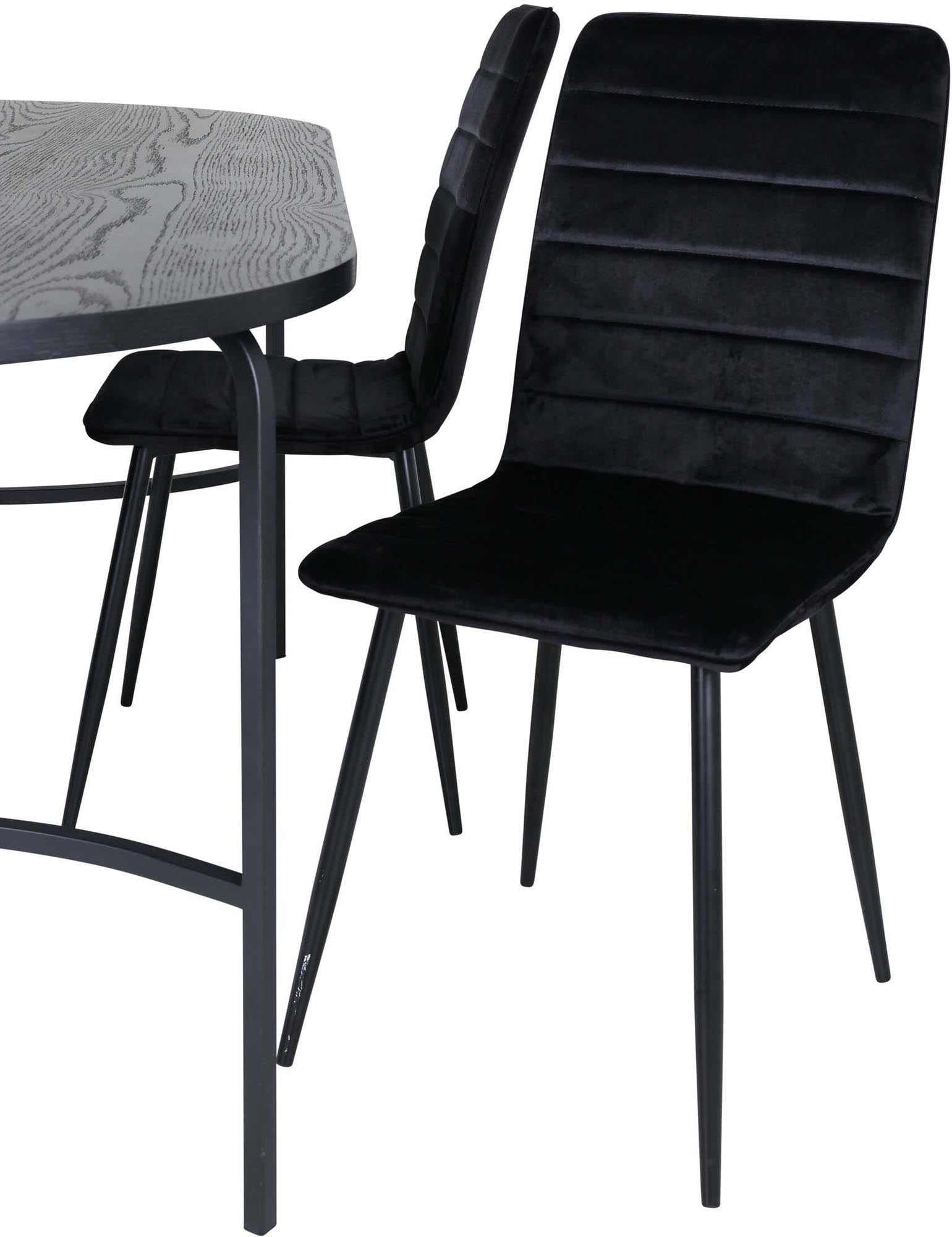 Skate Esszimmerset + Windu 200cm/4St. in Schwarz präsentiert im Onlineshop von KAQTU Design AG. Esszimmerset ist von Venture Home