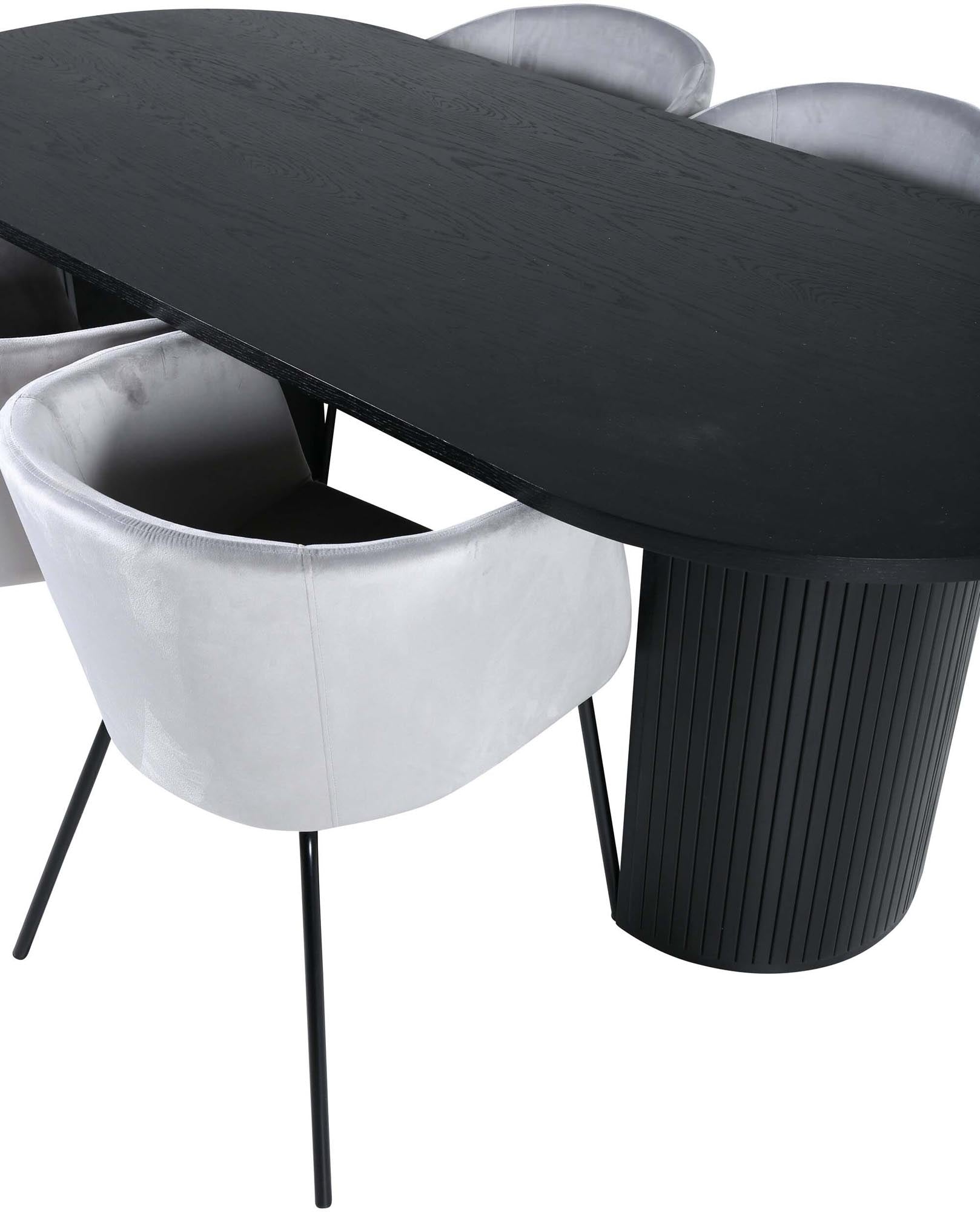 Bianca Esszimmerset + Berit 200cm/4St. in Schwarz präsentiert im Onlineshop von KAQTU Design AG. Esszimmerset ist von Venture Home