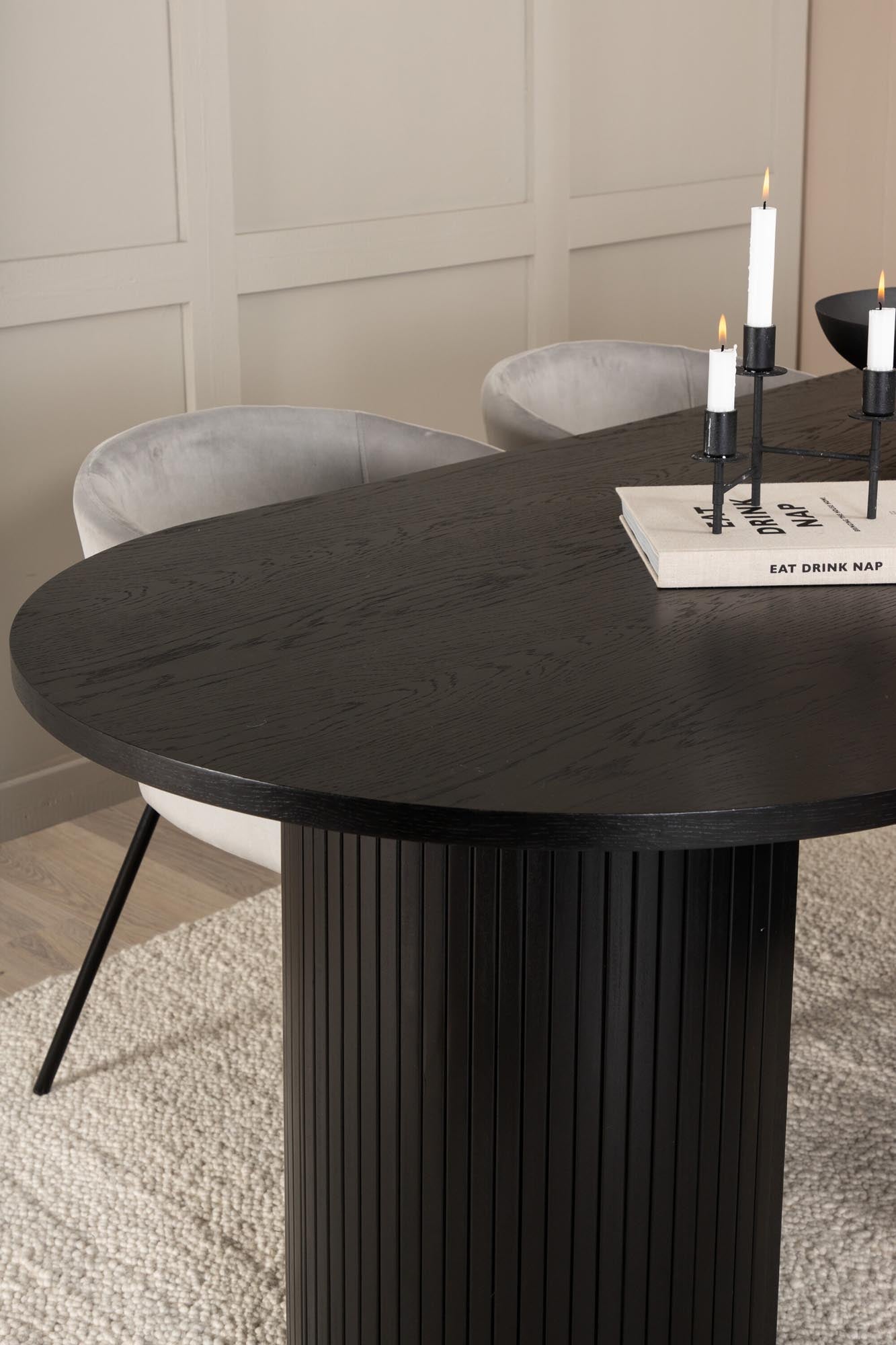 Bianca Esszimmerset + Berit 200cm/4St. in Schwarz präsentiert im Onlineshop von KAQTU Design AG. Esszimmerset ist von Venture Home