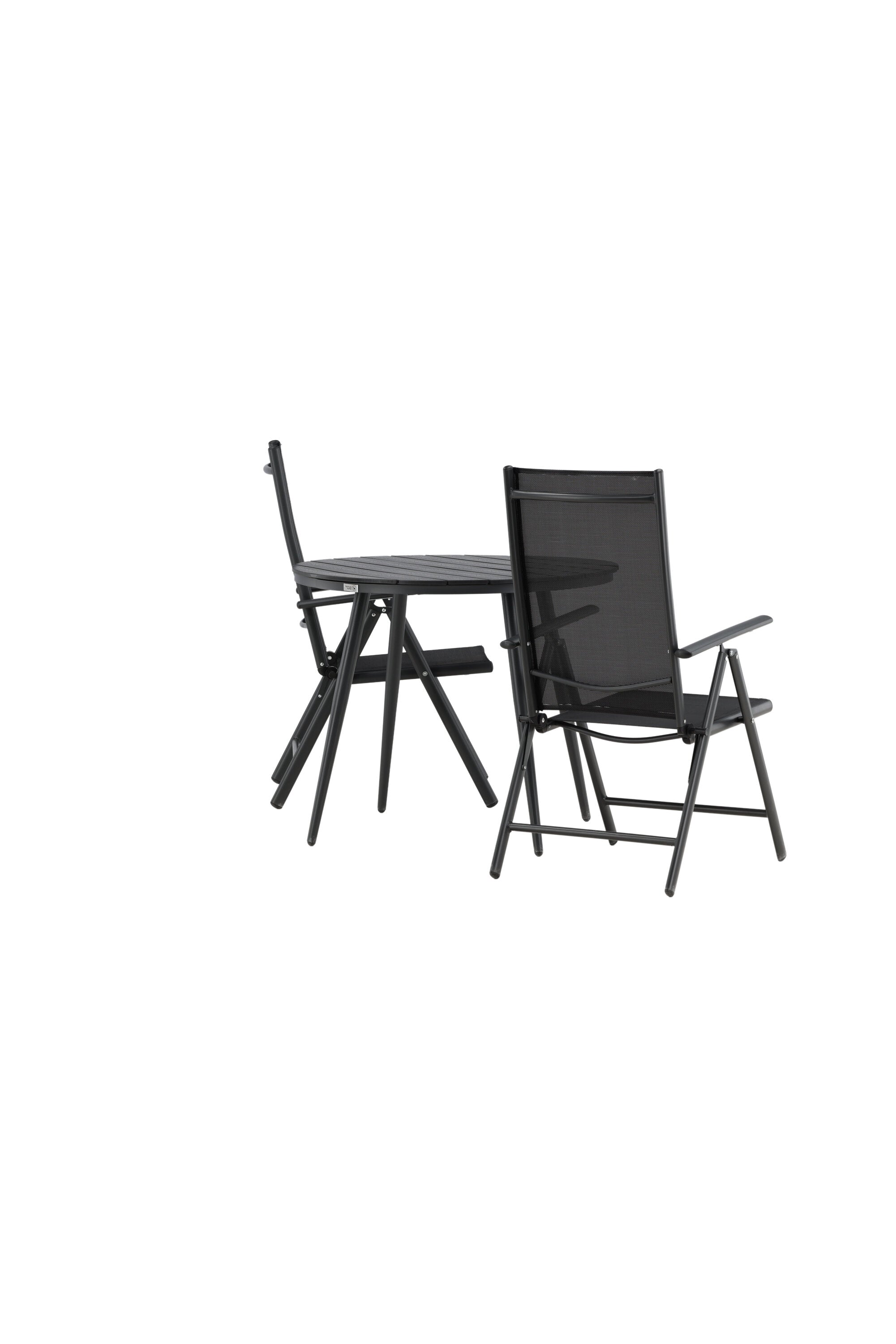 Break Outdoor-Tischset ⌀90cm/2St. in Schwarz präsentiert im Onlineshop von KAQTU Design AG. Gartentischset ist von Venture Home