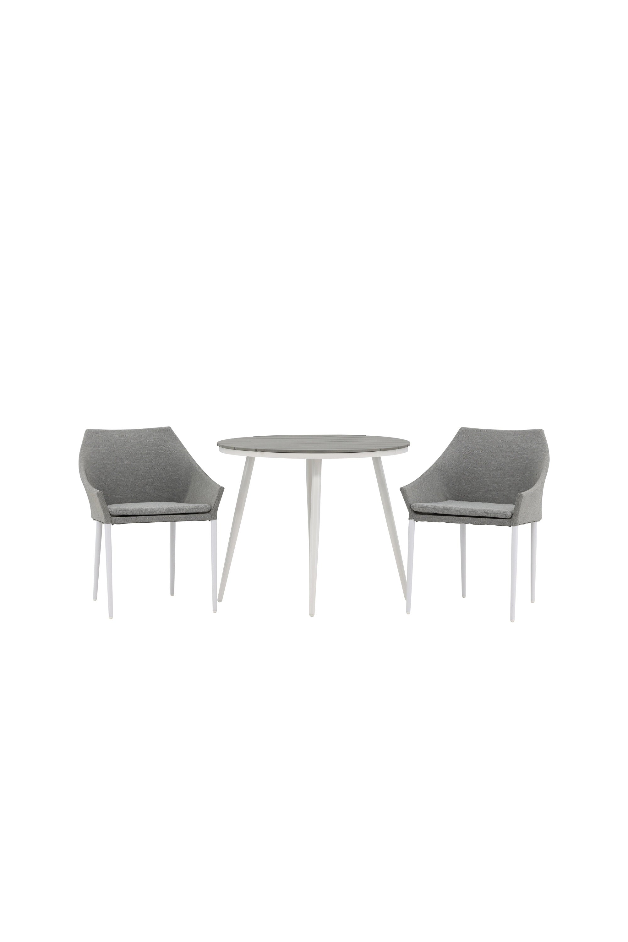 Break Outdoor-Tischset + Spoga ⌀90cm/2St. in Weiss präsentiert im Onlineshop von KAQTU Design AG. Gartentischset ist von Venture Home