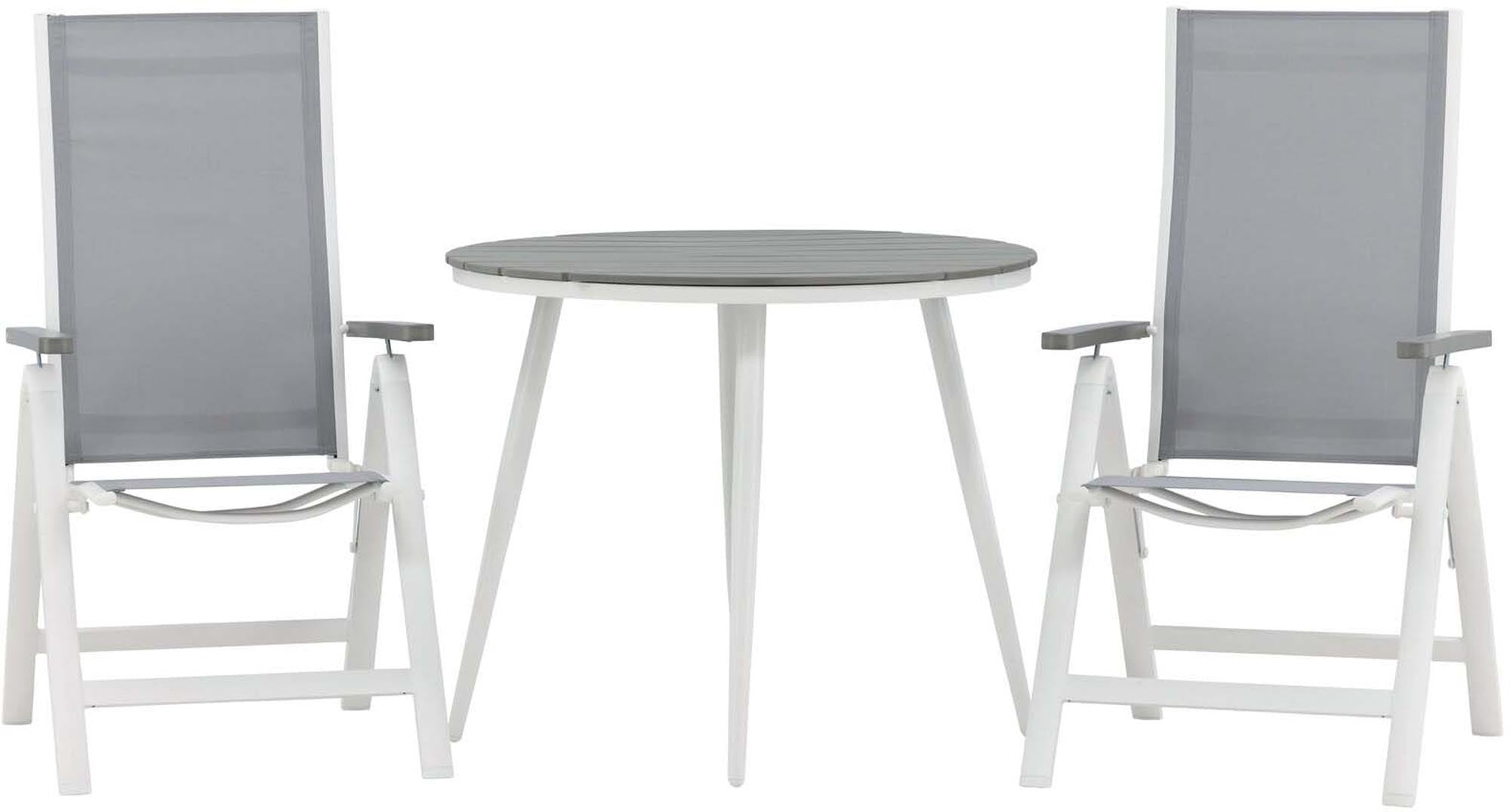 Elegantes Break Tischset mit Albany Stühlen für stilvolle Gärten.