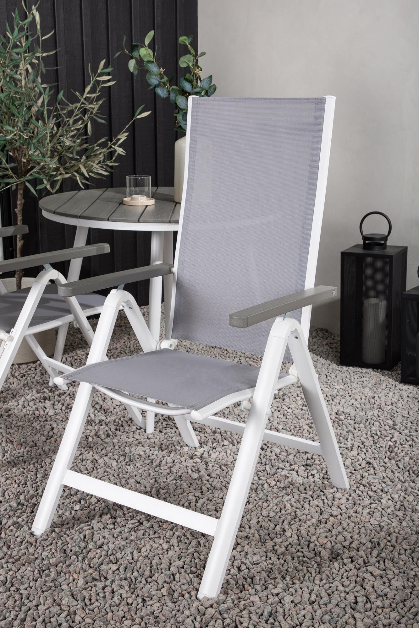 Elegantes Garten-Set: Break Tisch + Albany Stühle für draussen.