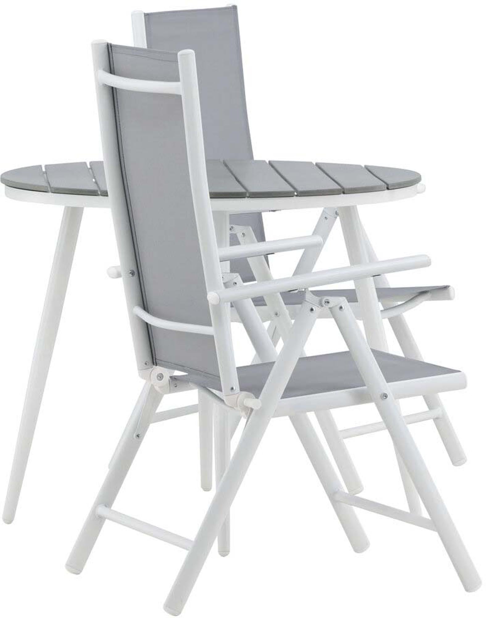 Entdecken Sie das Break Outdoor-Tischset ⌀90cm von Venture Home – perfekt für gesellige Stunden im Freien und stilvolle Gartenpartys.