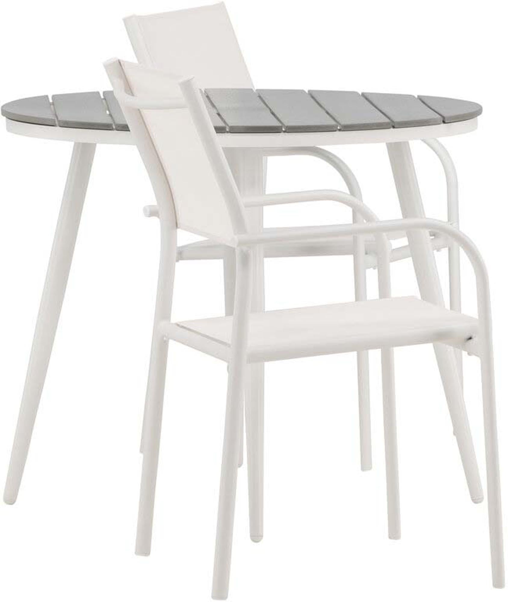 Gestalten Sie Ihren Außenbereich mit dem Break Outdoor-Tischset + Santorini. Stilvoll, langlebig und perfekt für gesellige Runden!