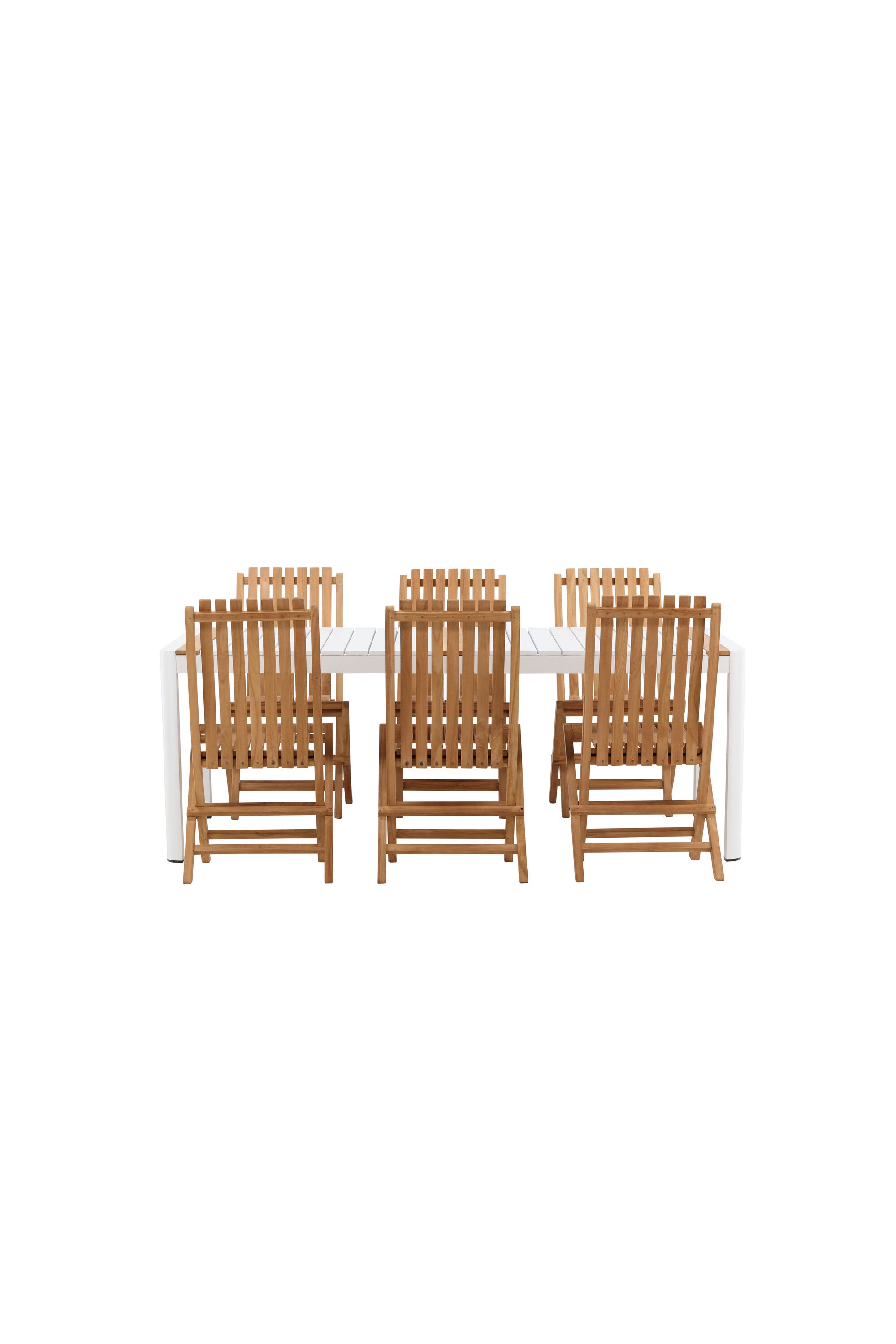 Togo Outdoor-Tischset + Ghana 200cm/6St. in Gold präsentiert im Onlineshop von KAQTU Design AG. Gartentischset ist von Venture Home