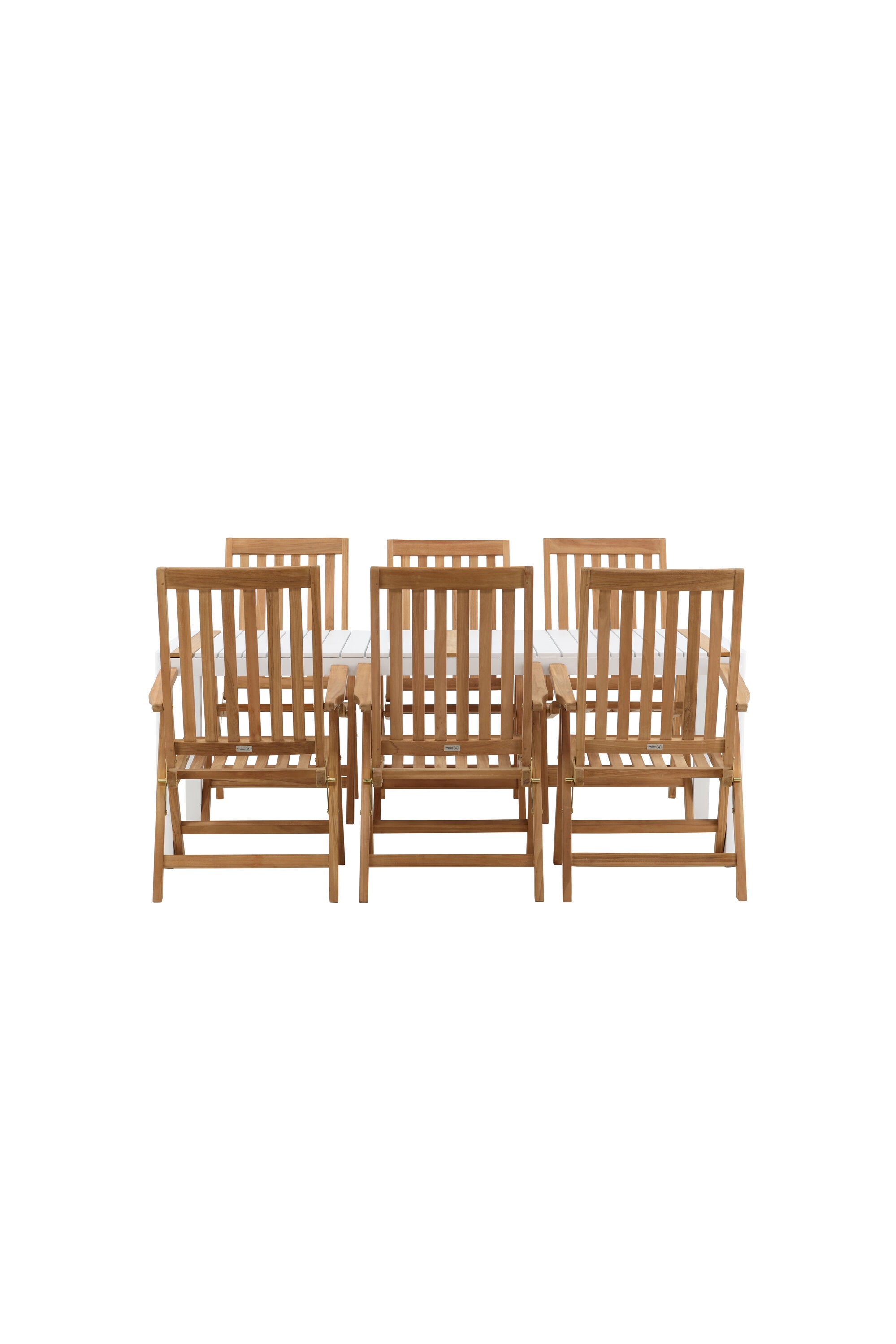 Togo Outdoor-Tischset + Kenya 200cm/6St. in Natur präsentiert im Onlineshop von KAQTU Design AG. Gartentischset ist von Venture Home