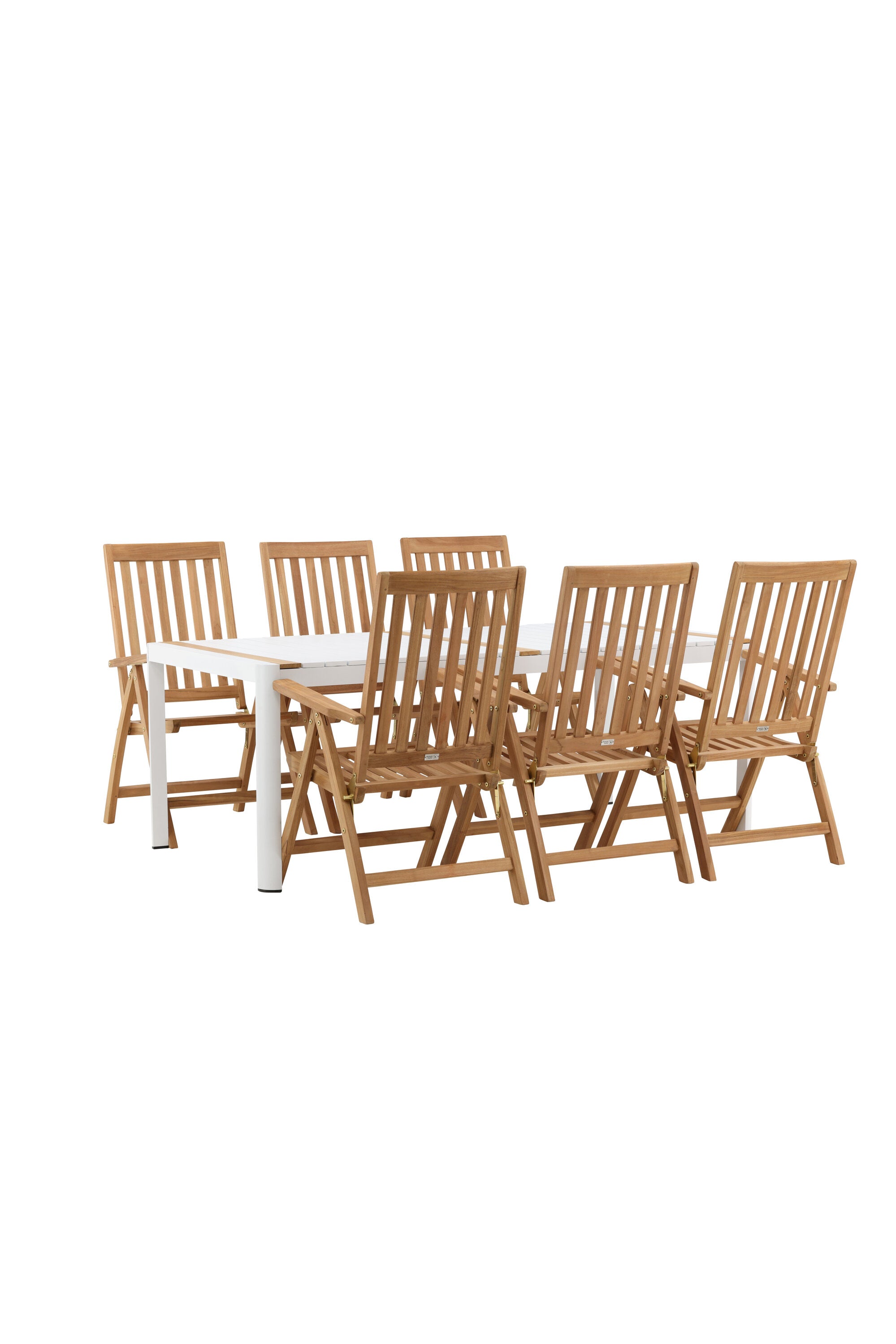 Togo Outdoor-Tischset + Kenya 200cm/6St. in Natur präsentiert im Onlineshop von KAQTU Design AG. Gartentischset ist von Venture Home