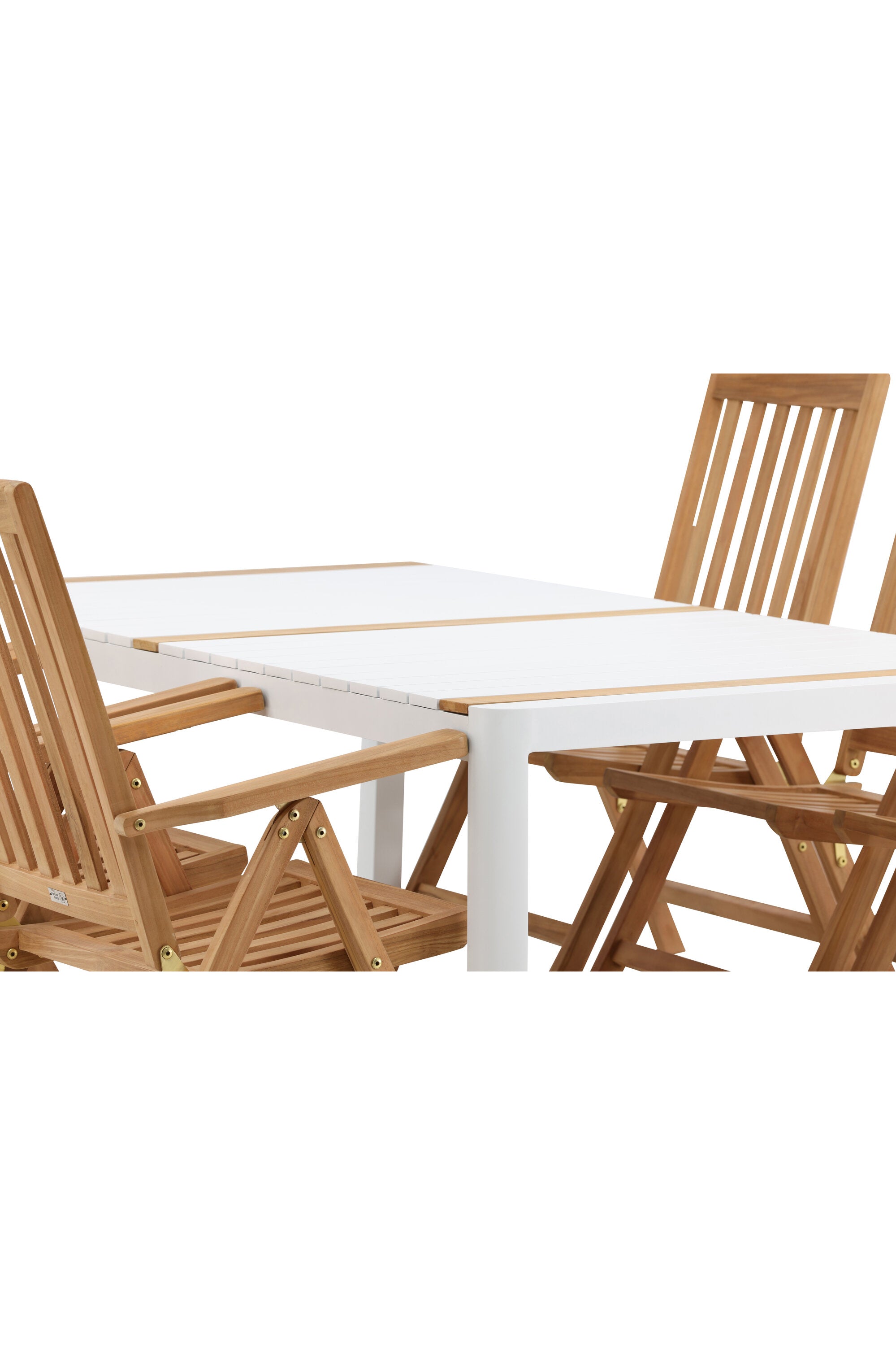 Togo Outdoor-Tischset + Kenya 200cm/6St. in Natur präsentiert im Onlineshop von KAQTU Design AG. Gartentischset ist von Venture Home