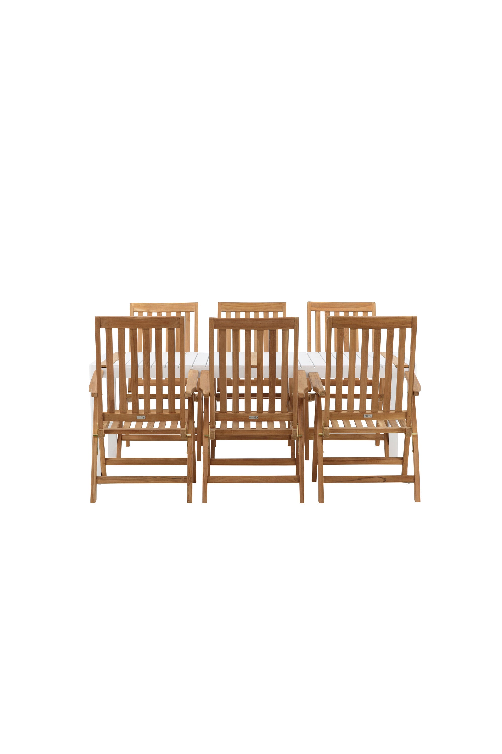 Togo Outdoor-Tischset + Kenya 200cm/6St. in Natur präsentiert im Onlineshop von KAQTU Design AG. Gartentischset ist von Venture Home