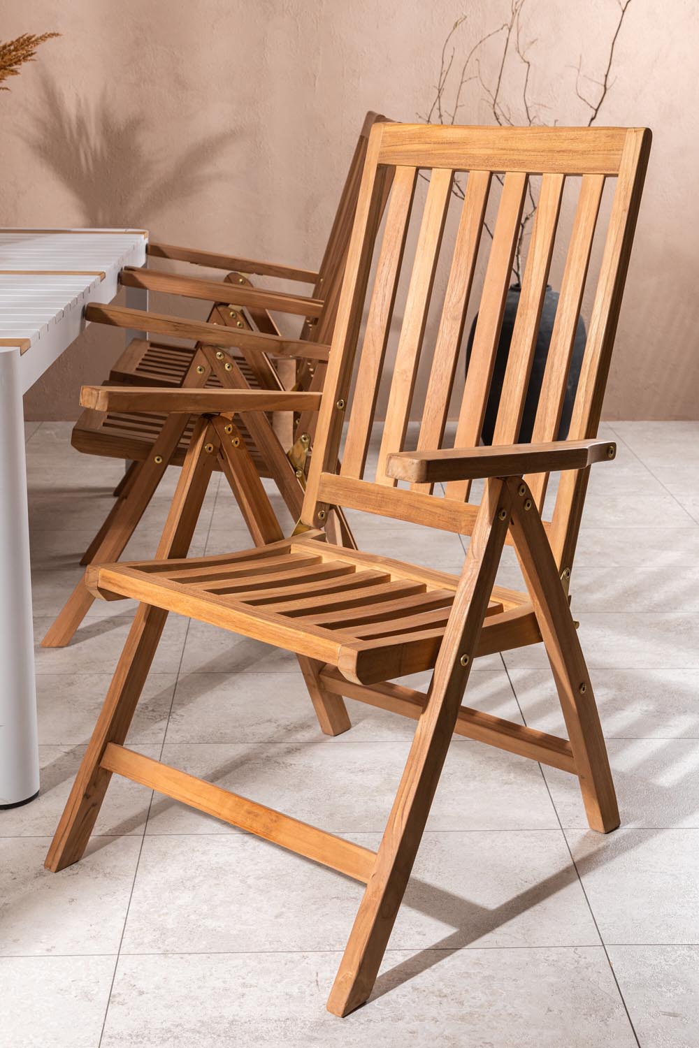 Togo Outdoor-Tischset + Kenya 200cm/6St. in Natur präsentiert im Onlineshop von KAQTU Design AG. Gartentischset ist von Venture Home