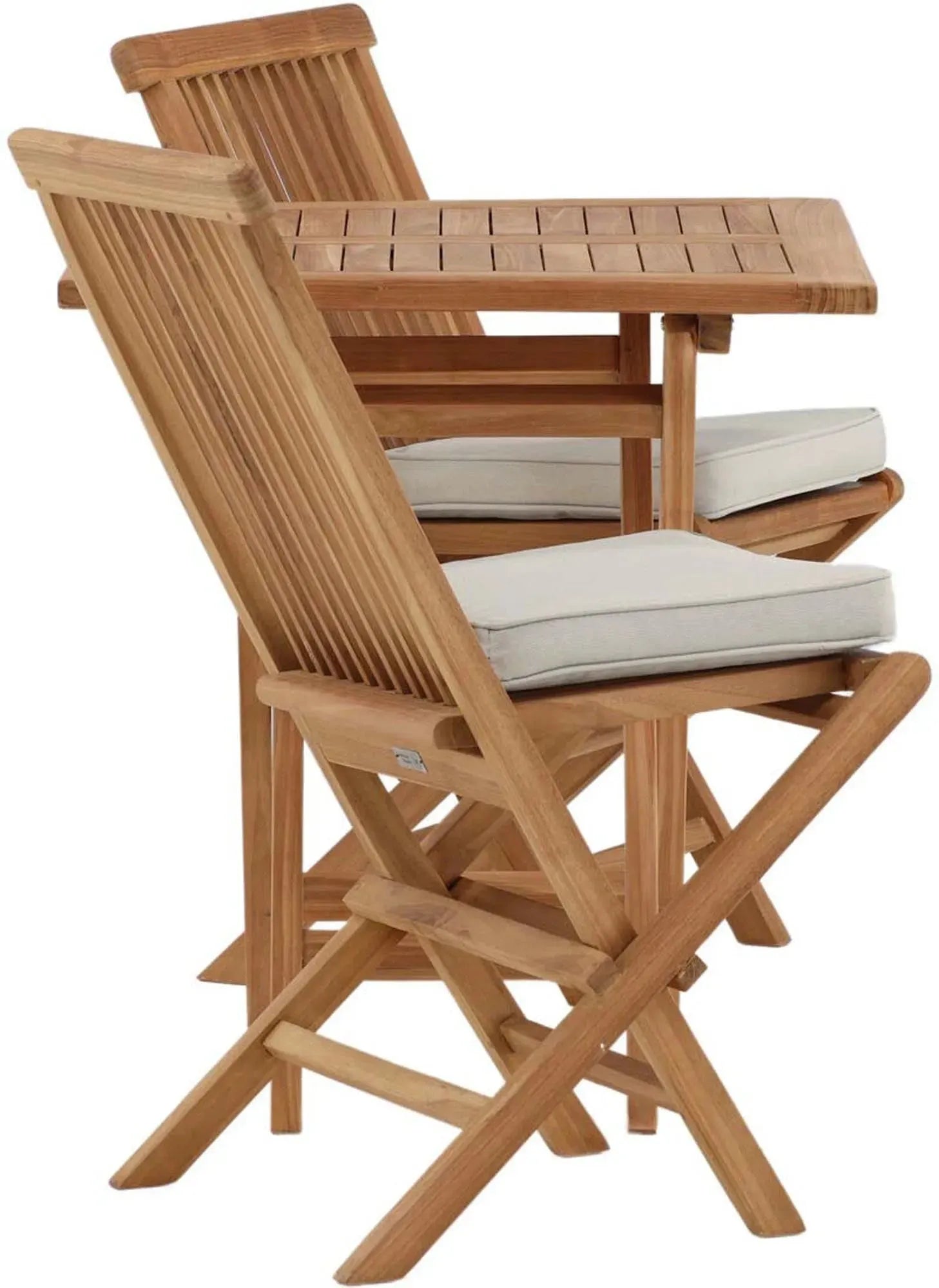 Elegantes Klapptischset für Terrasse, perfekt für gesellige Runden.