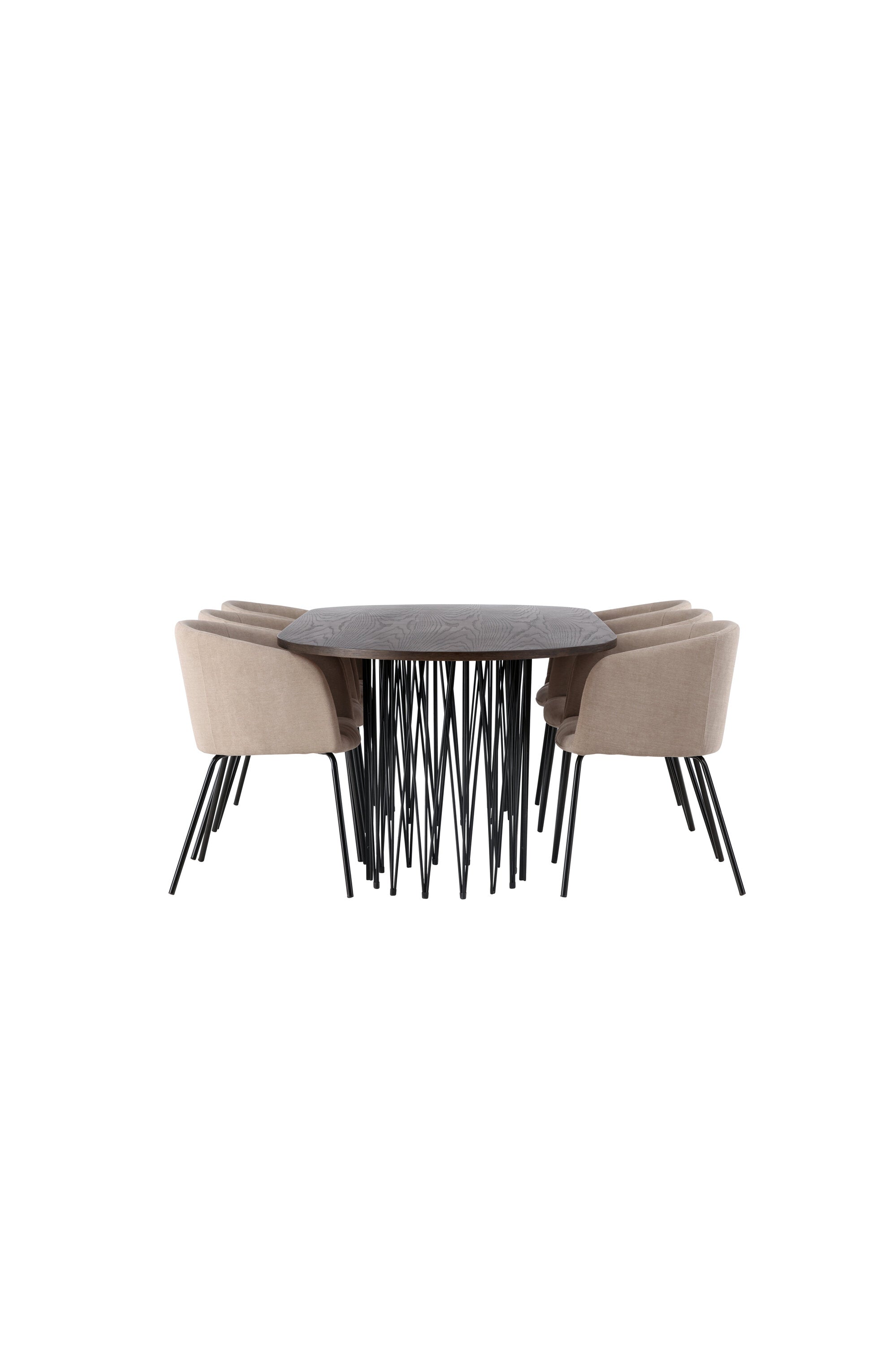 Stone Esszimmerset + Berit 220cm/6St. in Beige, Schwarz präsentiert im Onlineshop von KAQTU Design AG. Esszimmerset ist von Venture Home