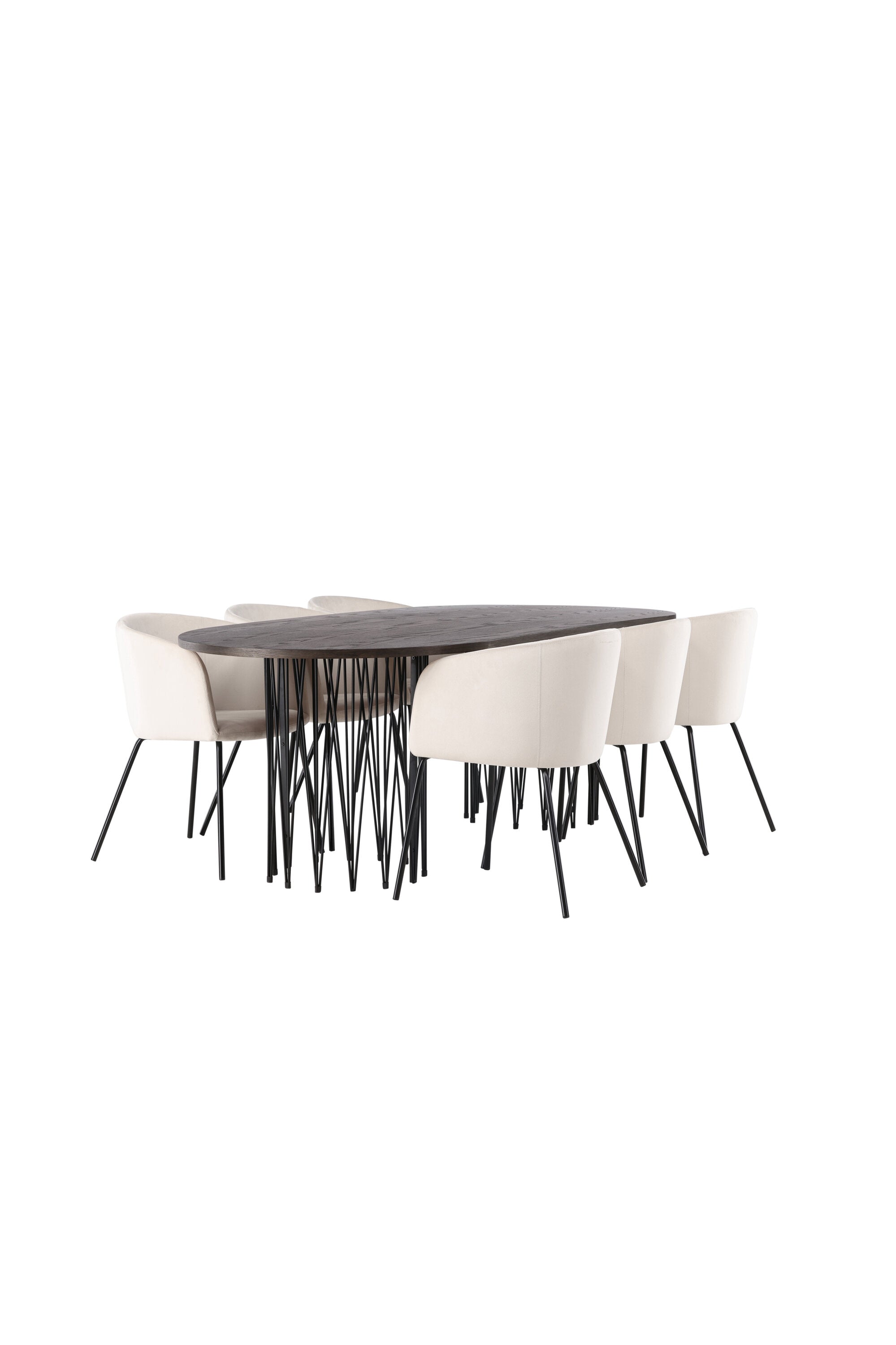 Stone Esszimmerset + Berit 220cm/6St. in Beige, Schwarz präsentiert im Onlineshop von KAQTU Design AG. Esszimmerset ist von Venture Home