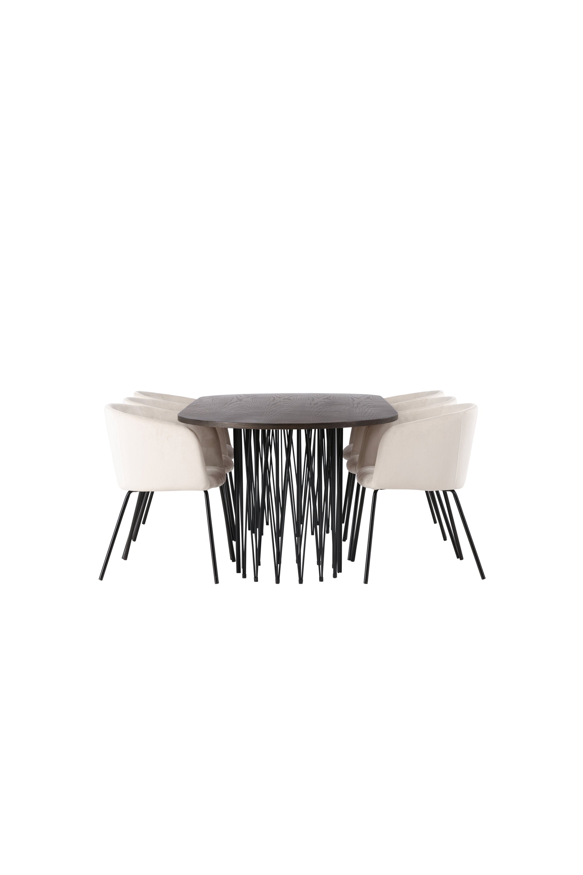 Stone Esszimmerset + Berit 220cm/6St. in Beige, Schwarz präsentiert im Onlineshop von KAQTU Design AG. Esszimmerset ist von Venture Home