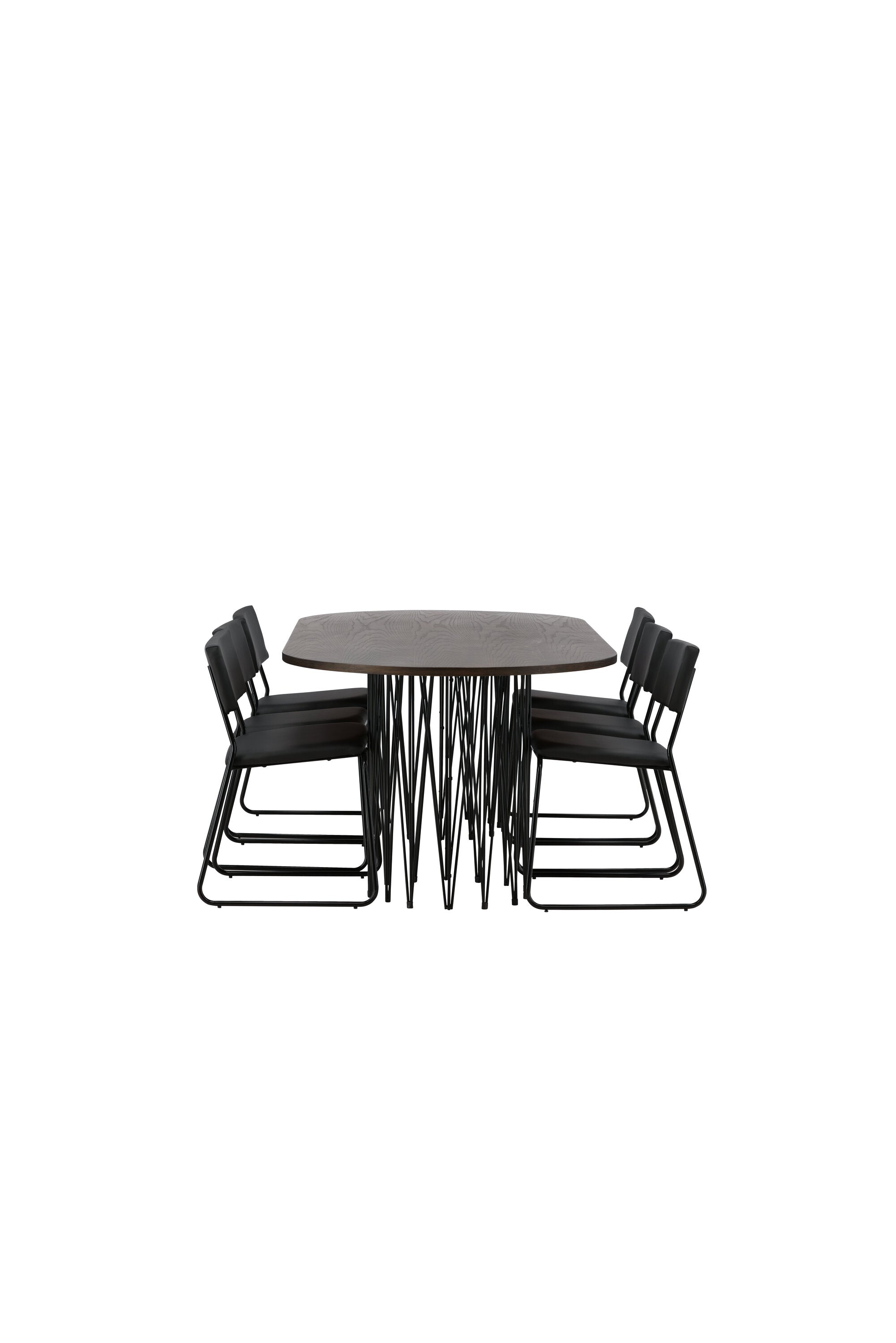 Stone Esszimmerset + Kenth 220cm/6St. in Schwarz präsentiert im Onlineshop von KAQTU Design AG. Esszimmerset ist von Venture Home