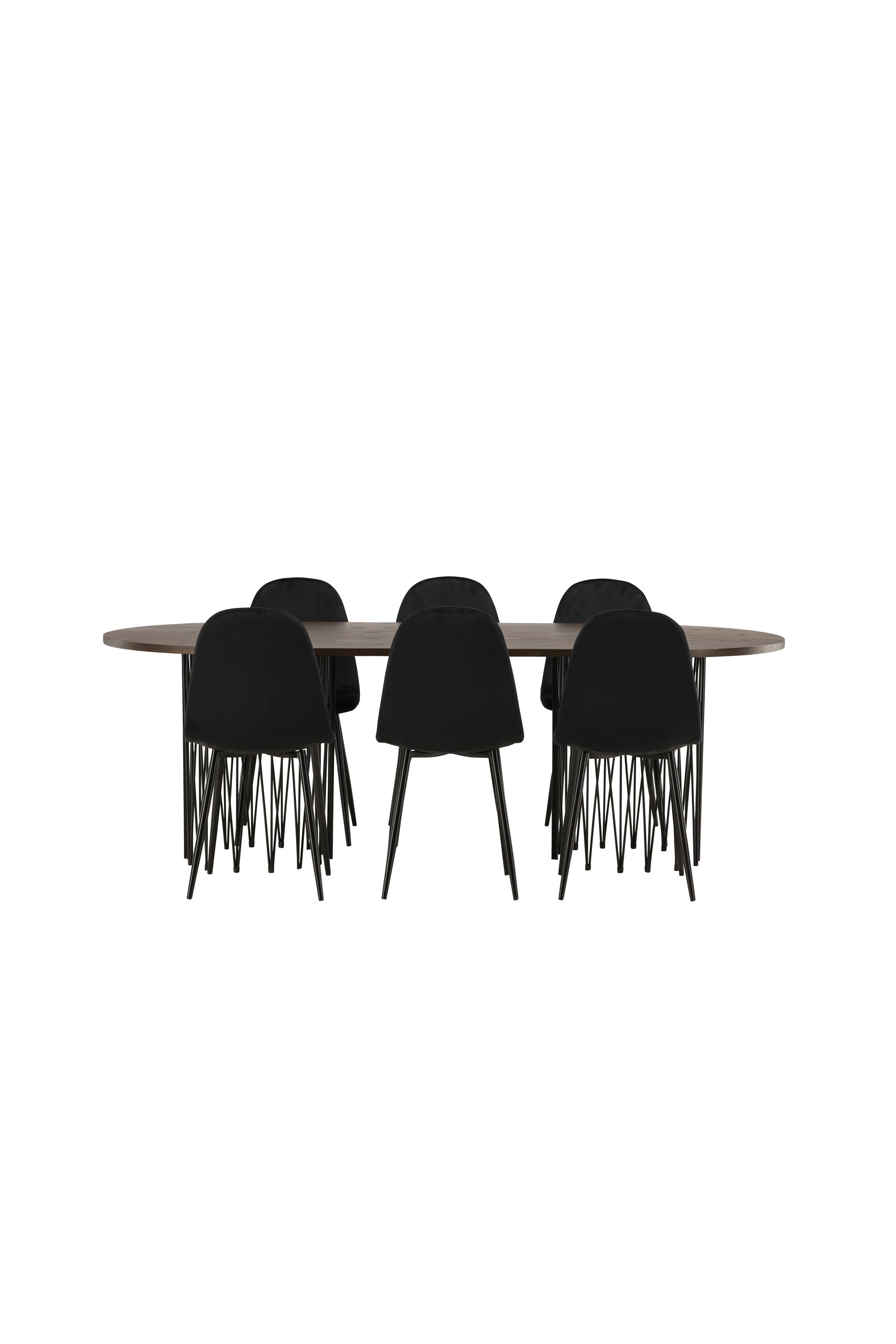 Stone Esszimmerset + Polar 220cm/6St. in Schwarz präsentiert im Onlineshop von KAQTU Design AG. Esszimmerset ist von Venture Home