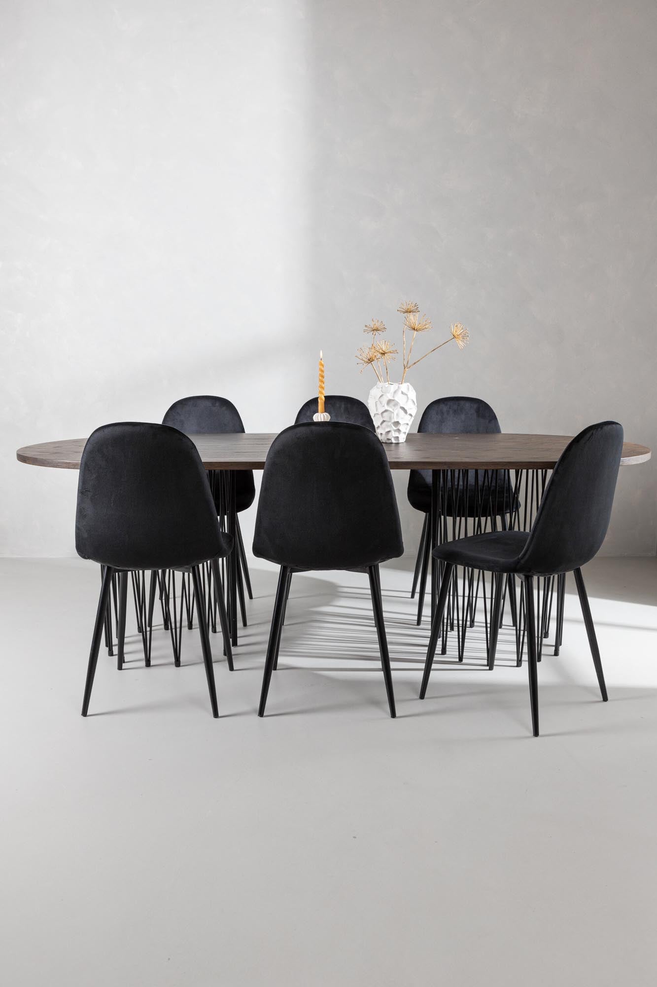 Elegantes Stone Esszimmerset 220cm mit 6 Stühlen von Venture Home.