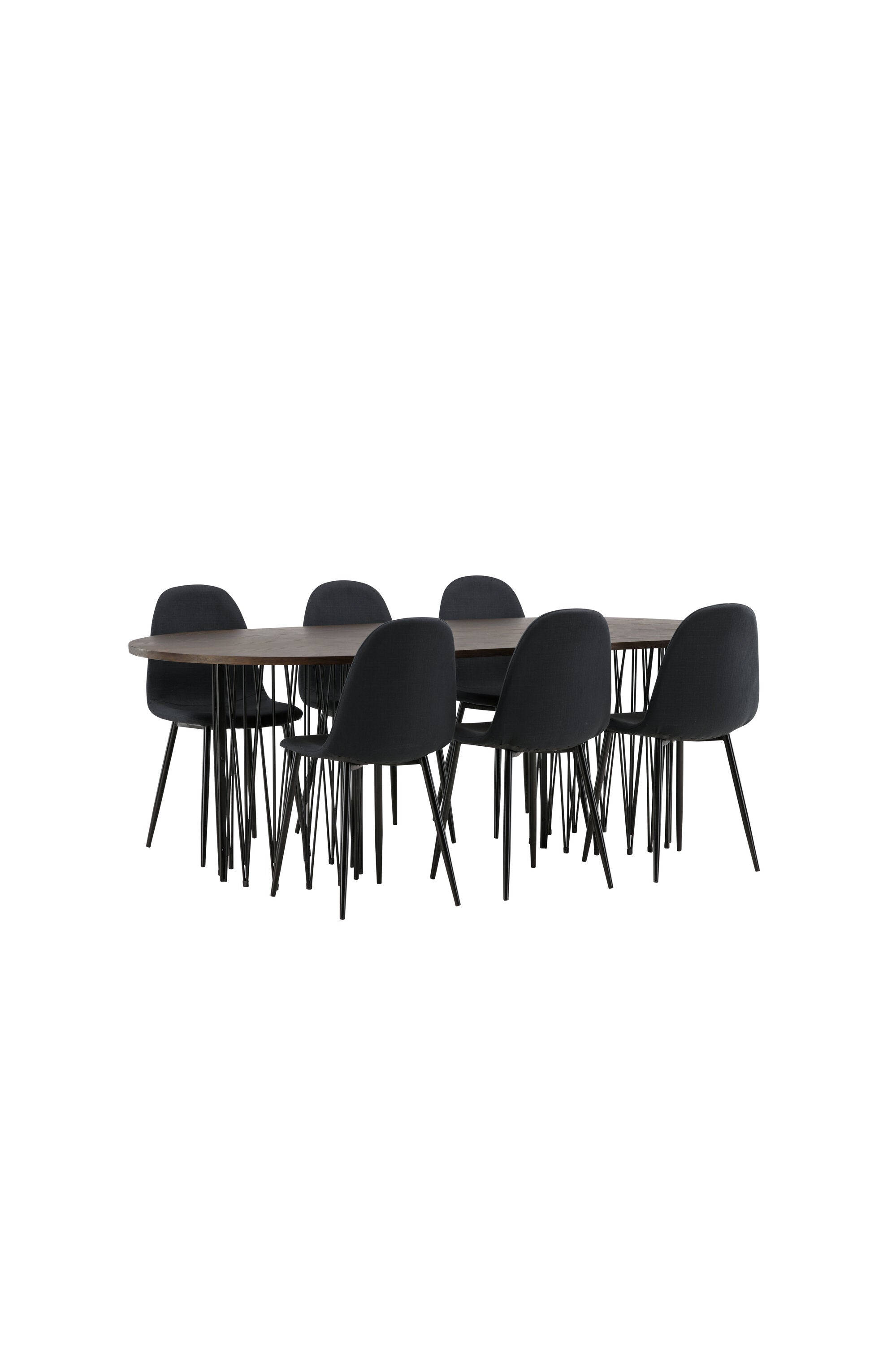 Stone Esszimmerset + Polar 220cm/6St. in Schwarz präsentiert im Onlineshop von KAQTU Design AG. Esszimmerset ist von Venture Home