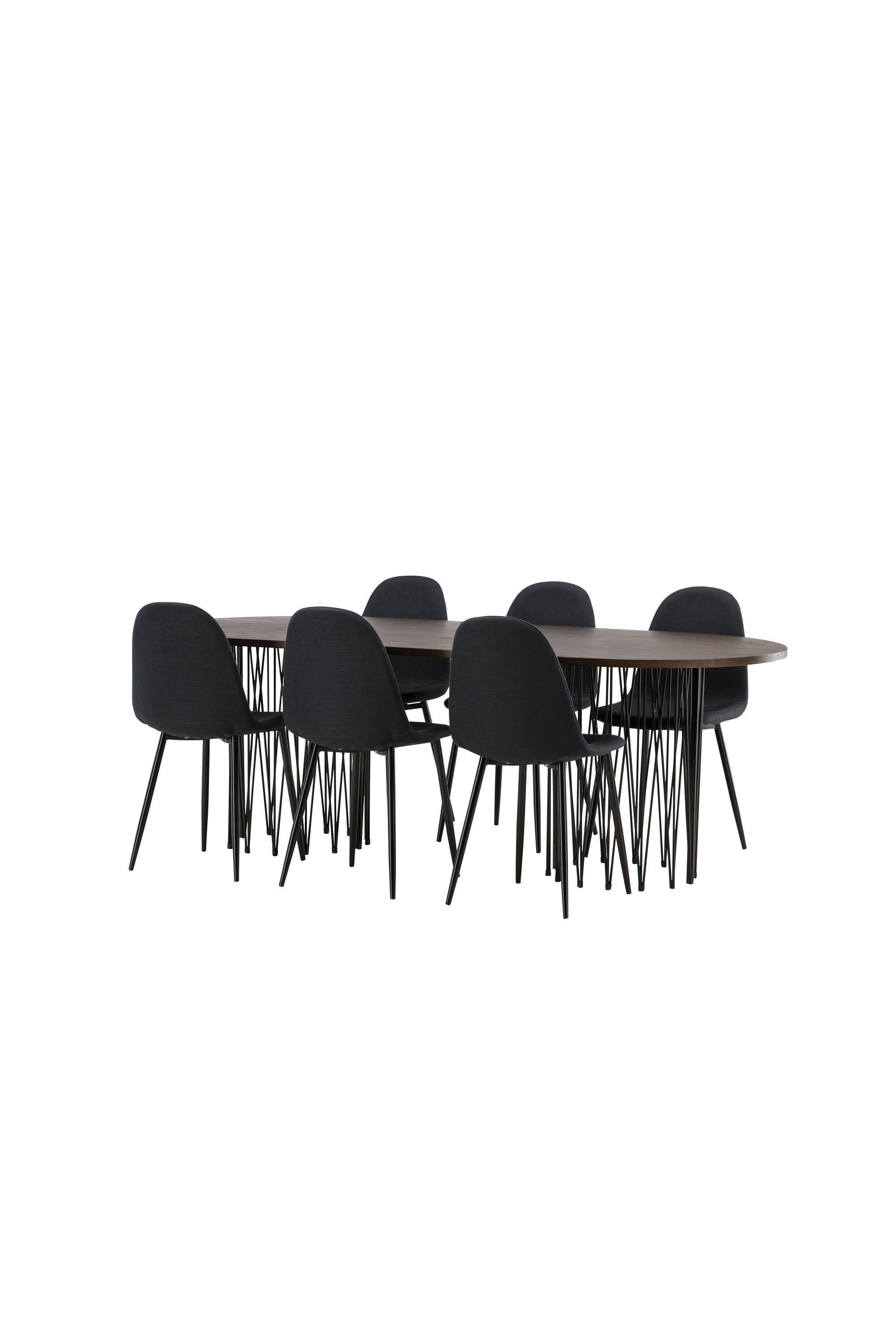 Stone Esszimmerset + Polar 220cm/6St. in Schwarz präsentiert im Onlineshop von KAQTU Design AG. Esszimmerset ist von Venture Home