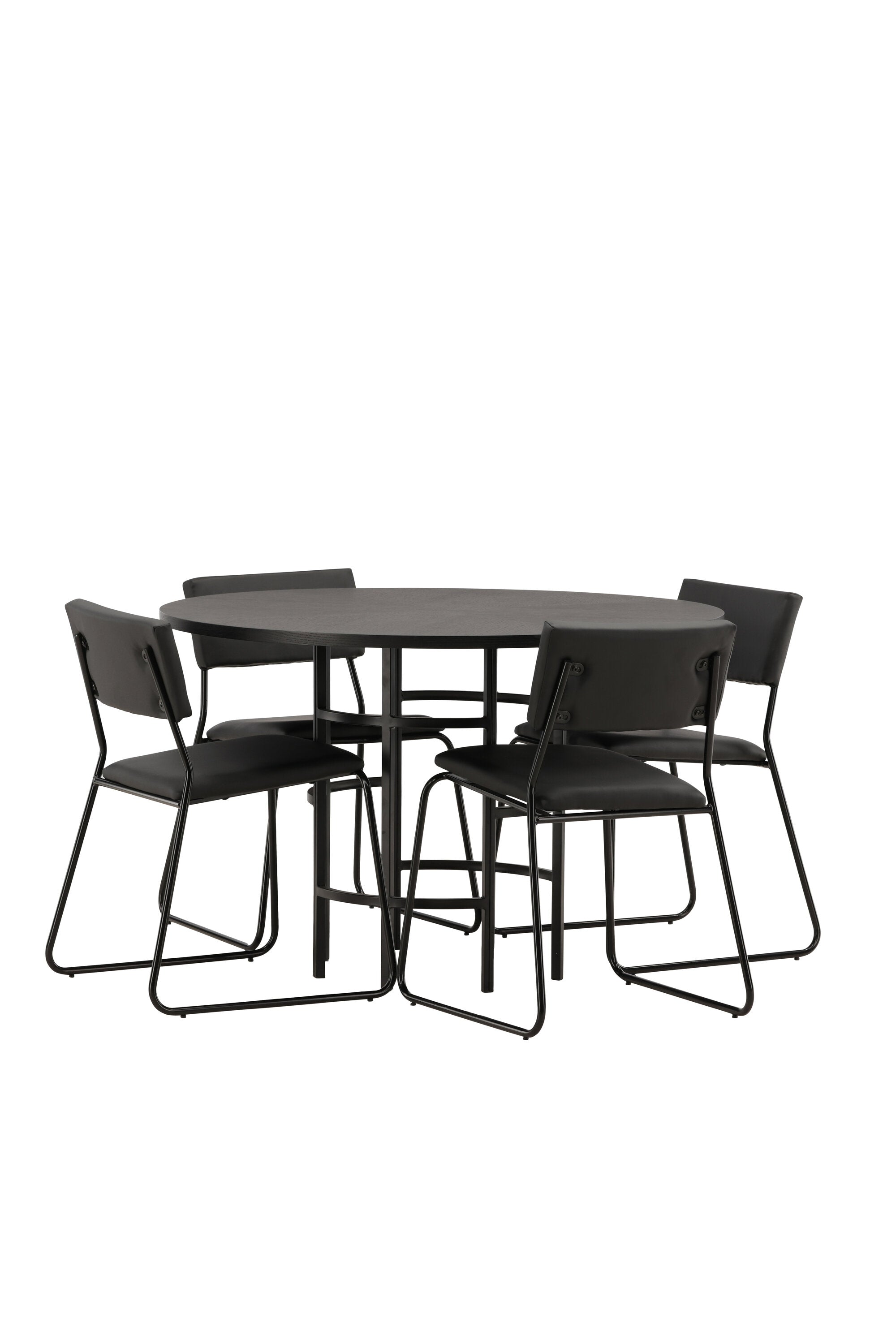 Esszimmerset Copenhagen + Kenth ⌀115cm/4St. in Schwarz präsentiert im Onlineshop von KAQTU Design AG. Esszimmerset ist von Venture Home