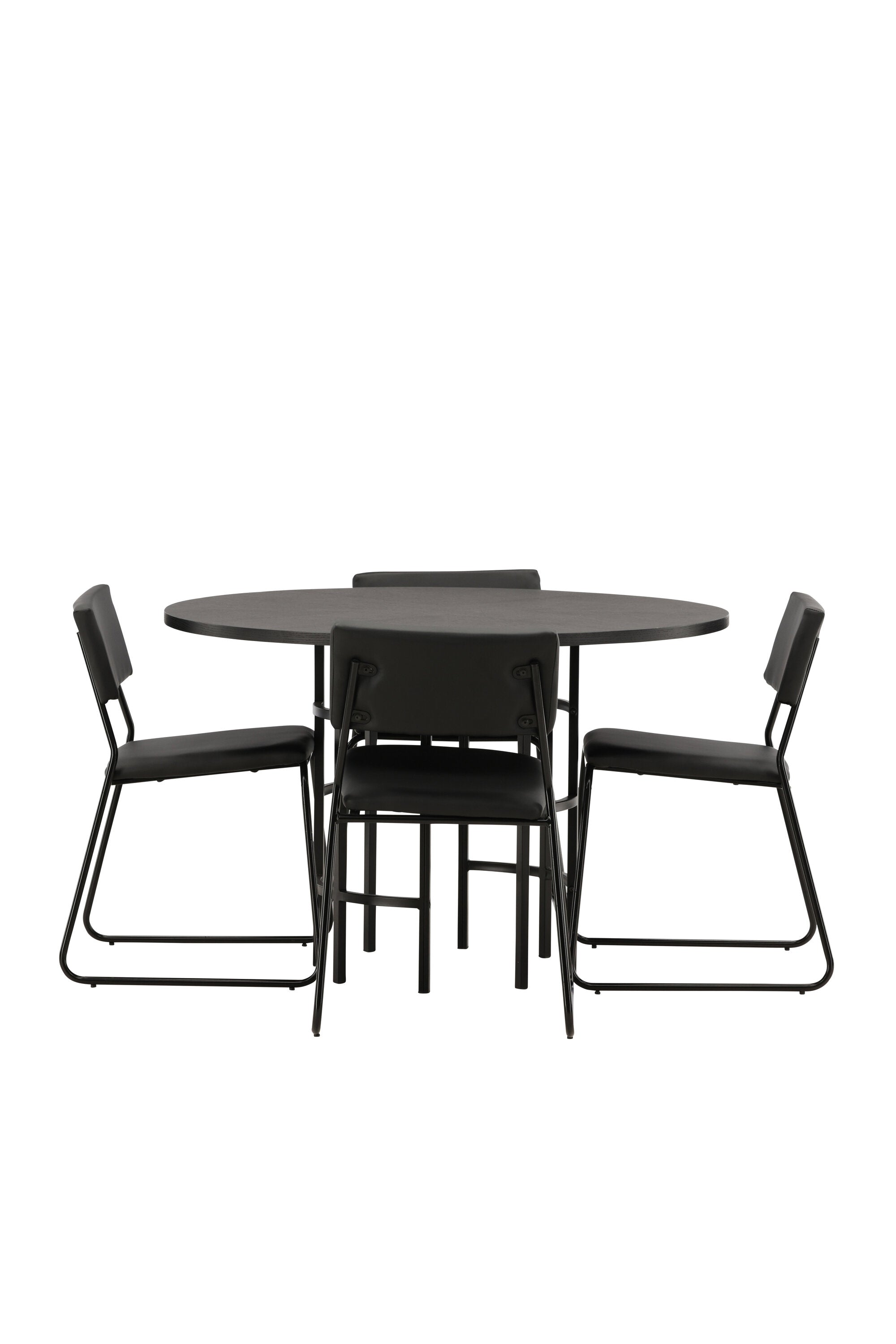 Esszimmerset Copenhagen + Kenth ⌀115cm/4St. in Schwarz präsentiert im Onlineshop von KAQTU Design AG. Esszimmerset ist von Venture Home