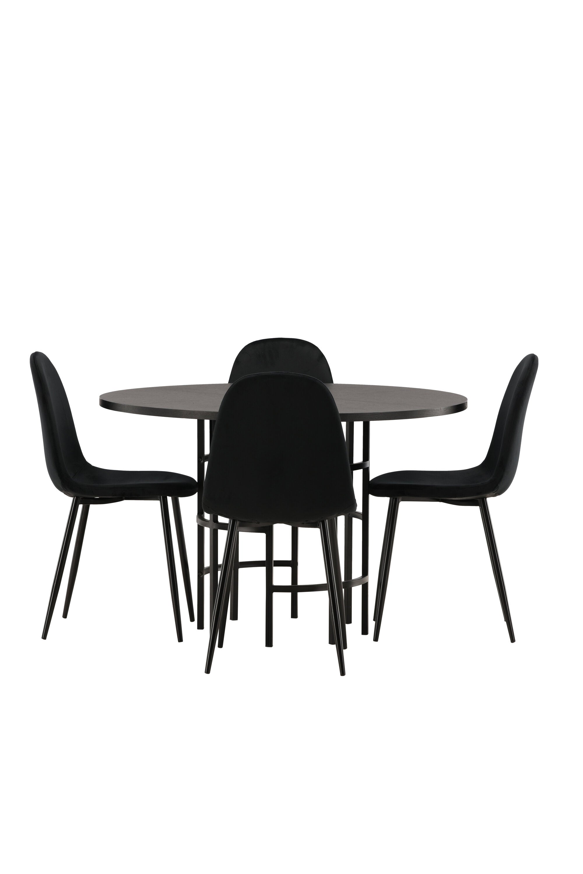 Esszimmerset Copenhagen + Polar ⌀115cm/4St. in Schwarz präsentiert im Onlineshop von KAQTU Design AG. Esszimmerset ist von Venture Home