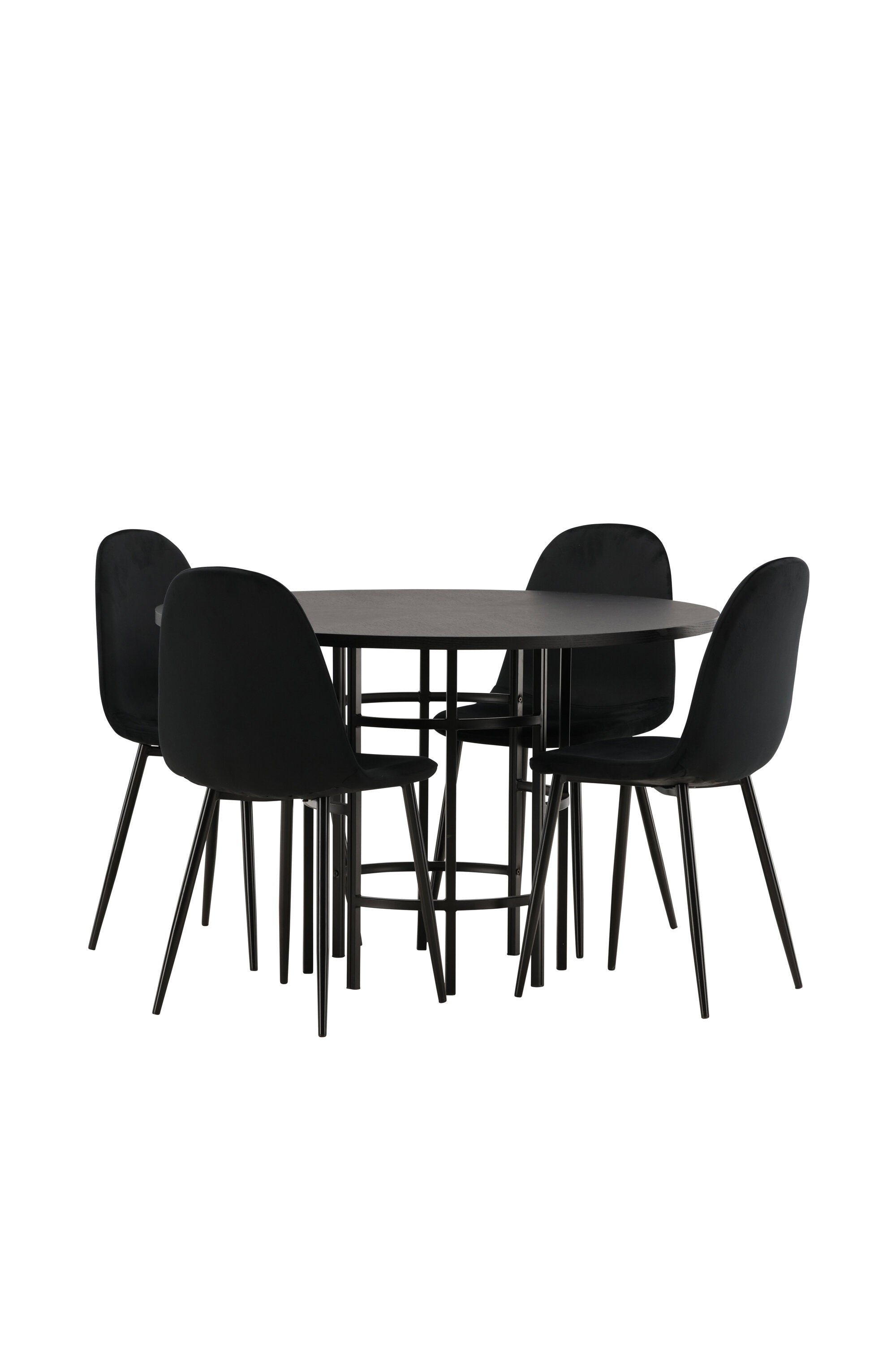 Esszimmerset Copenhagen + Polar ⌀115cm/4St. in Schwarz präsentiert im Onlineshop von KAQTU Design AG. Esszimmerset ist von Venture Home