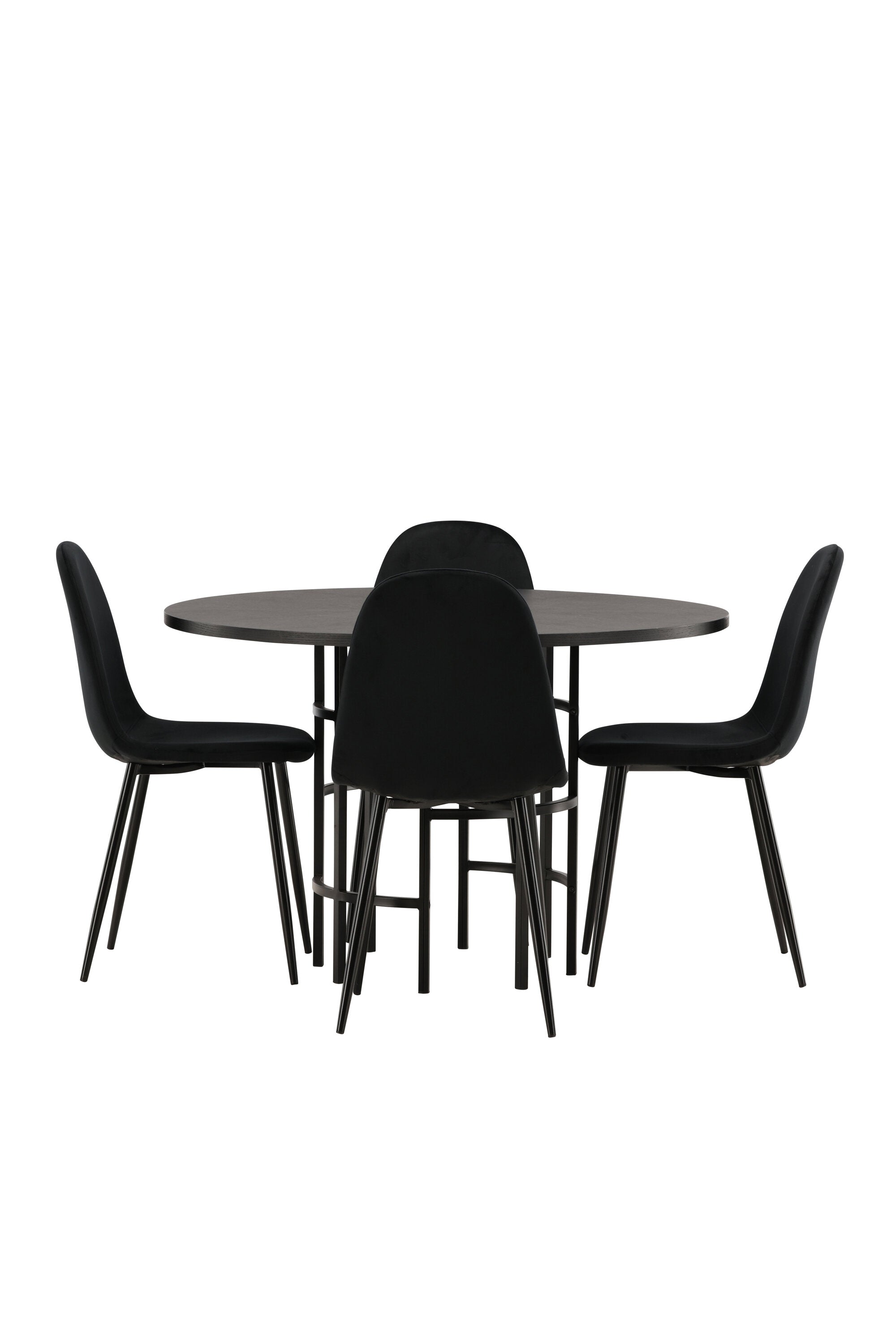 Esszimmerset Copenhagen + Polar ⌀115cm/4St. in Schwarz präsentiert im Onlineshop von KAQTU Design AG. Esszimmerset ist von Venture Home