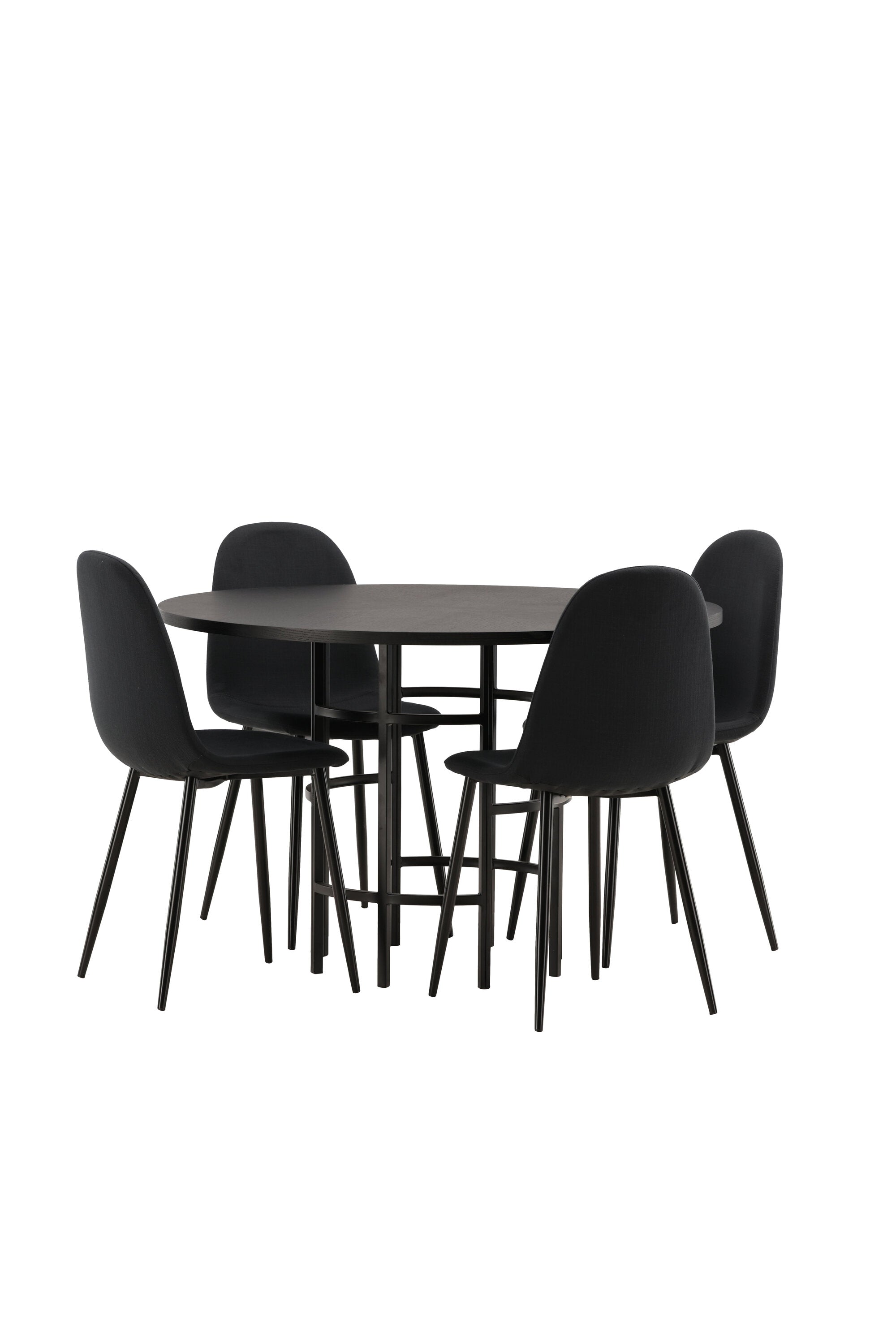 Esszimmerset Copenhagen + Polar ⌀115cm/4St. in Schwarz präsentiert im Onlineshop von KAQTU Design AG. Esszimmerset ist von Venture Home