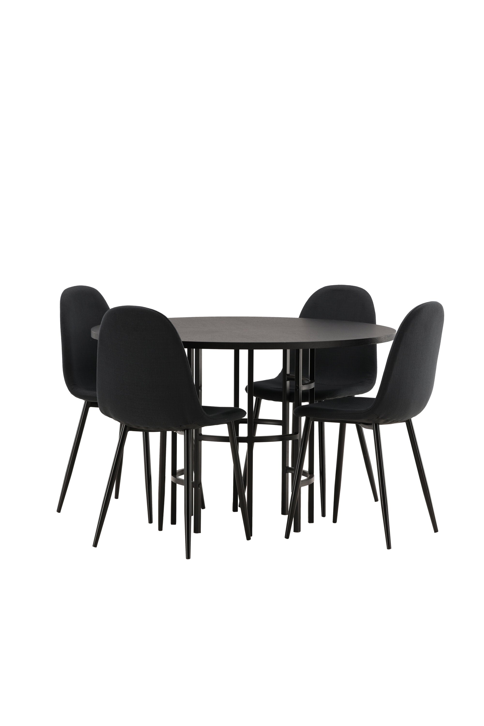 Esszimmerset Copenhagen + Polar ⌀115cm/4St. in Schwarz präsentiert im Onlineshop von KAQTU Design AG. Esszimmerset ist von Venture Home