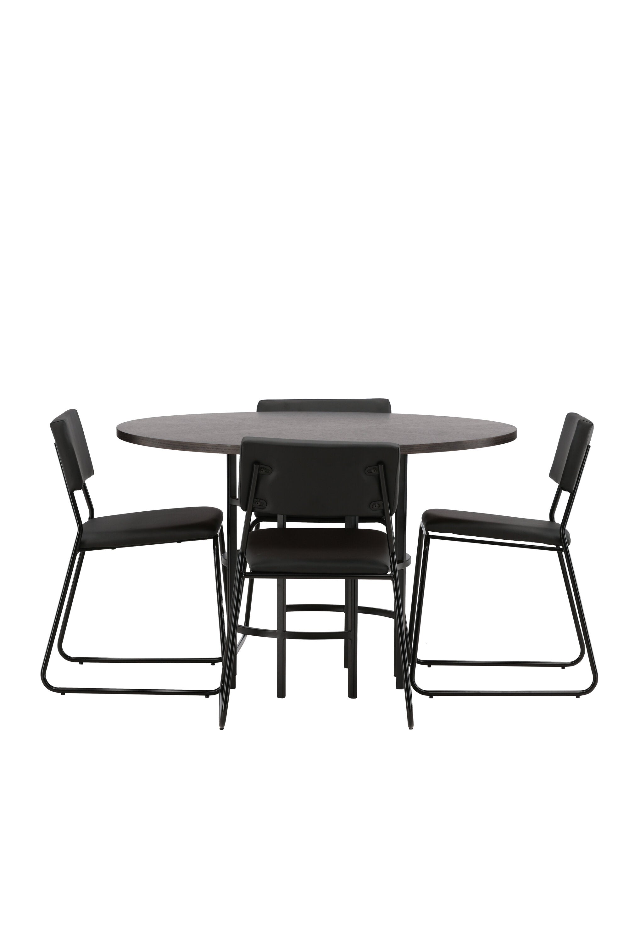 Esszimmerset Copenhagen + Kenth ⌀115cm/4St. in Mocca / Schwarz präsentiert im Onlineshop von KAQTU Design AG. Esszimmerset ist von Venture Home