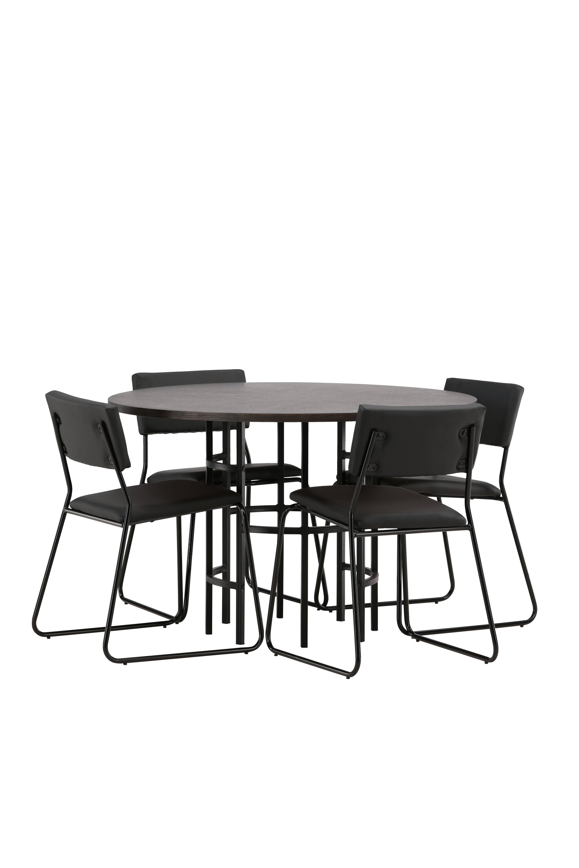Esszimmerset Copenhagen + Kenth ⌀115cm/4St. in Mocca / Schwarz präsentiert im Onlineshop von KAQTU Design AG. Esszimmerset ist von Venture Home