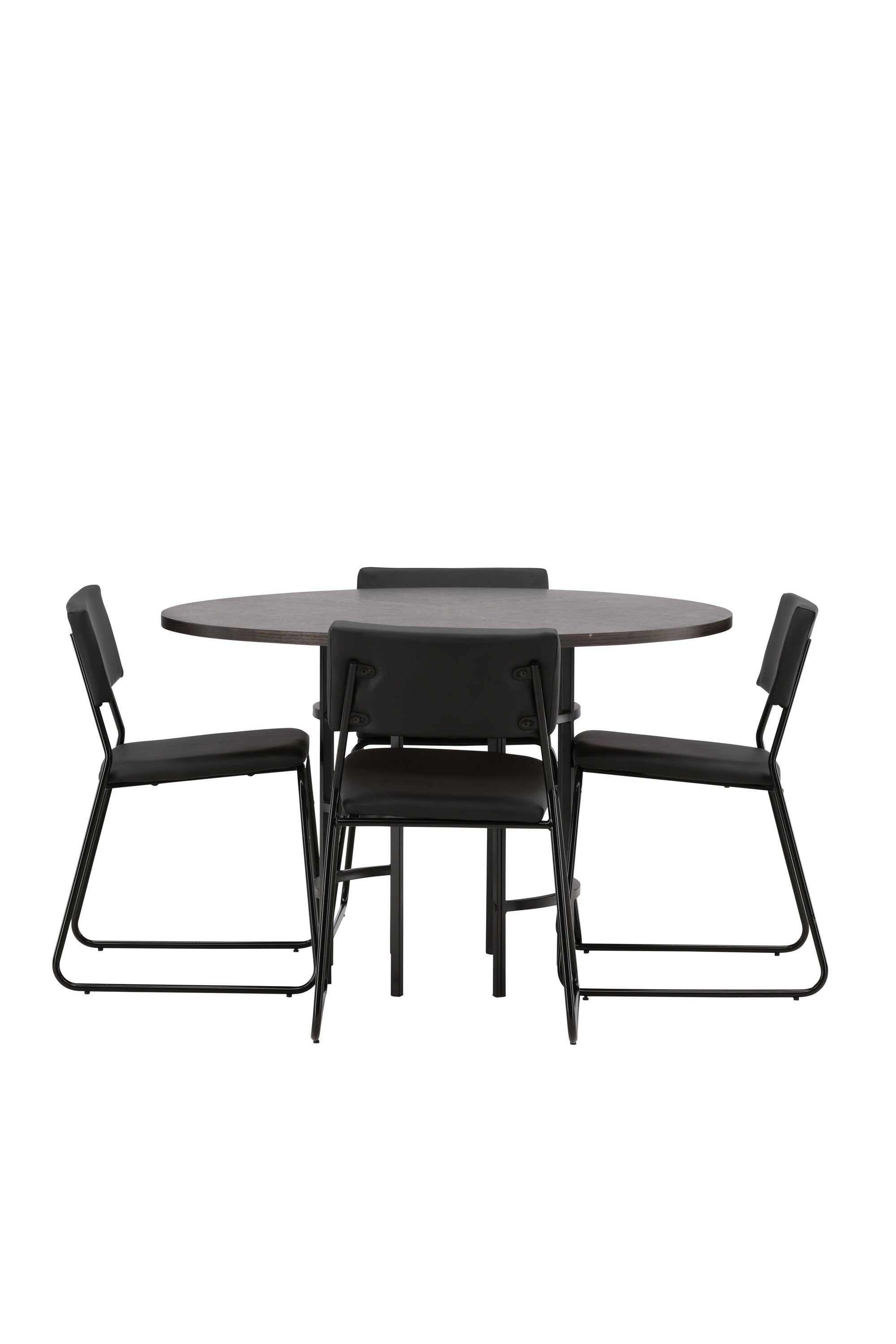 Esszimmerset Copenhagen + Kenth ⌀115cm/4St. in Mocca / Schwarz präsentiert im Onlineshop von KAQTU Design AG. Esszimmerset ist von Venture Home