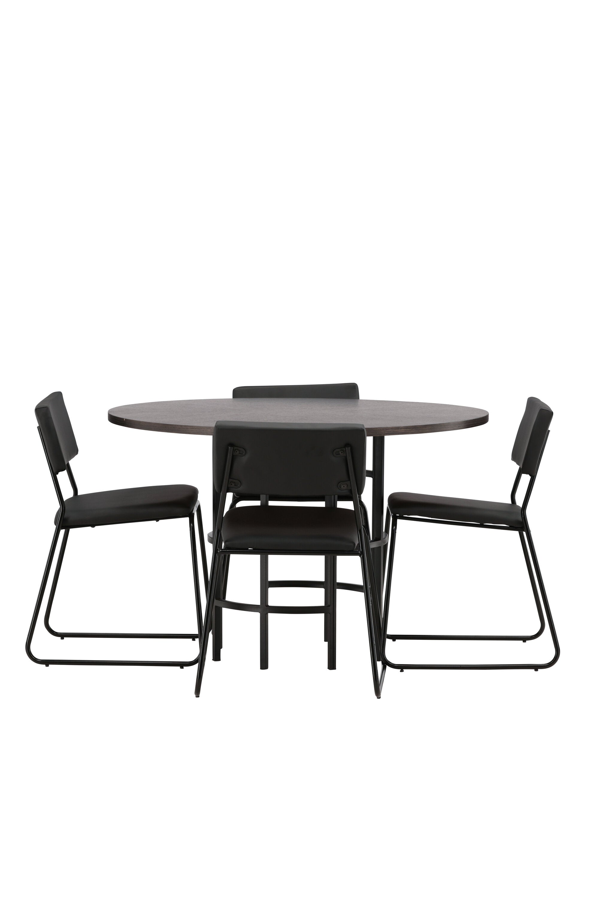 Esszimmerset Copenhagen + Kenth ⌀115cm/4St. in Mocca / Schwarz präsentiert im Onlineshop von KAQTU Design AG. Esszimmerset ist von Venture Home