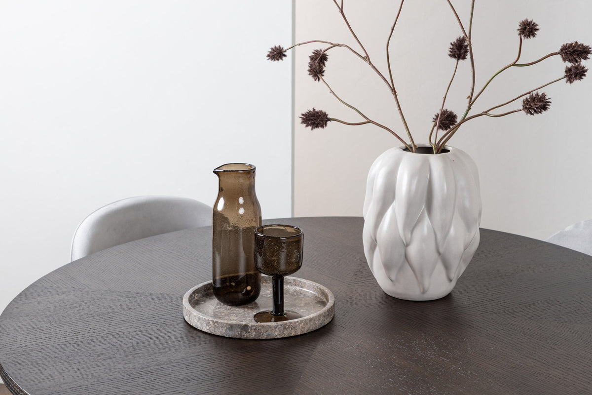 Esszimmerset Copenhagen + Velvet ⌀115cm/4St. in Mooca / Schwarzgrau präsentiert im Onlineshop von KAQTU Design AG. Esszimmerset ist von Venture Home