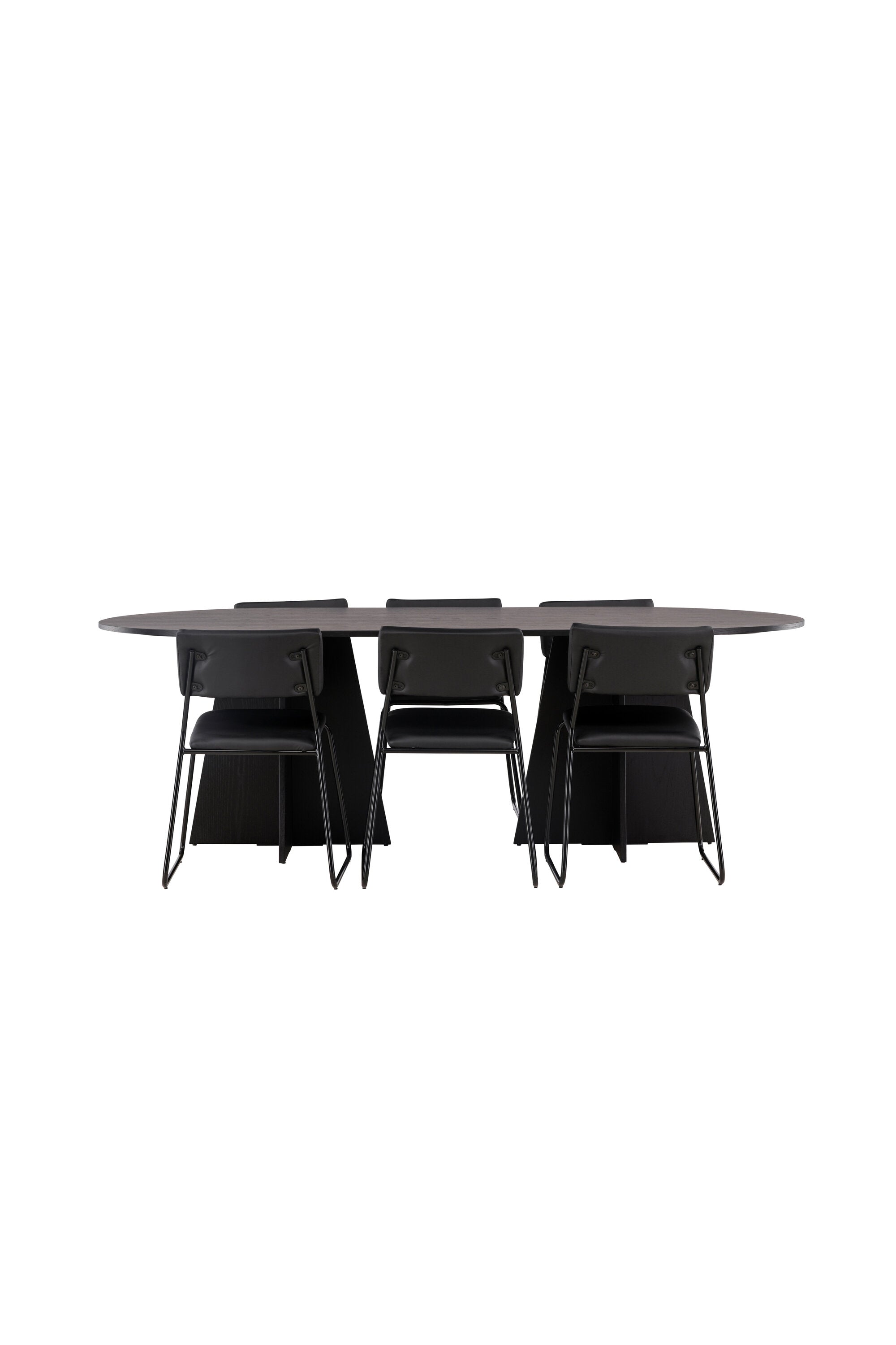Bootcut Esszimmerset + Kenth 230cm/6St. in Schwarz präsentiert im Onlineshop von KAQTU Design AG. Esszimmerset ist von Venture Home